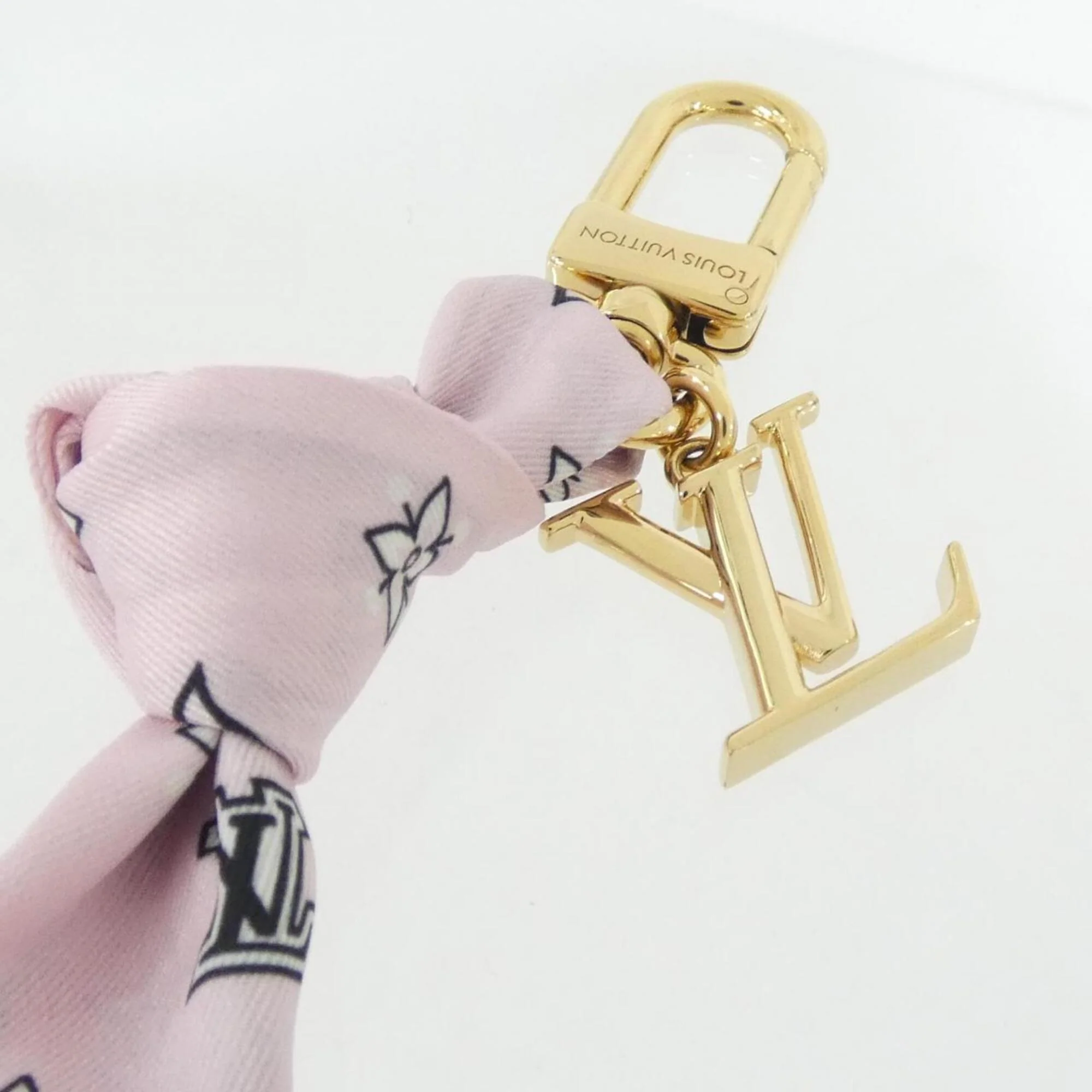 Bandana Charm Gold and Pink Handbag Charm - Image 3