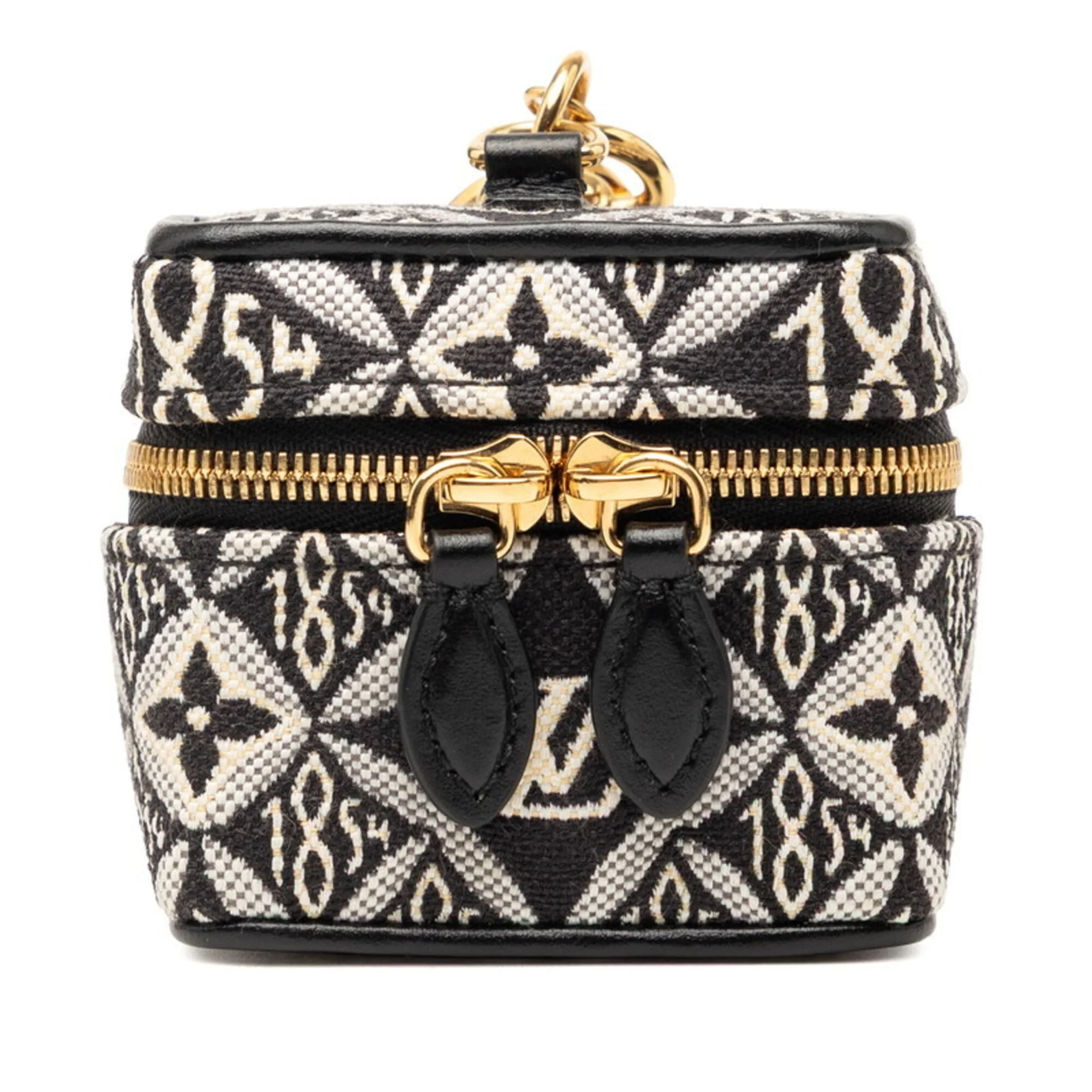 Charm Canvas Black and Multi-Color Handbag Charm