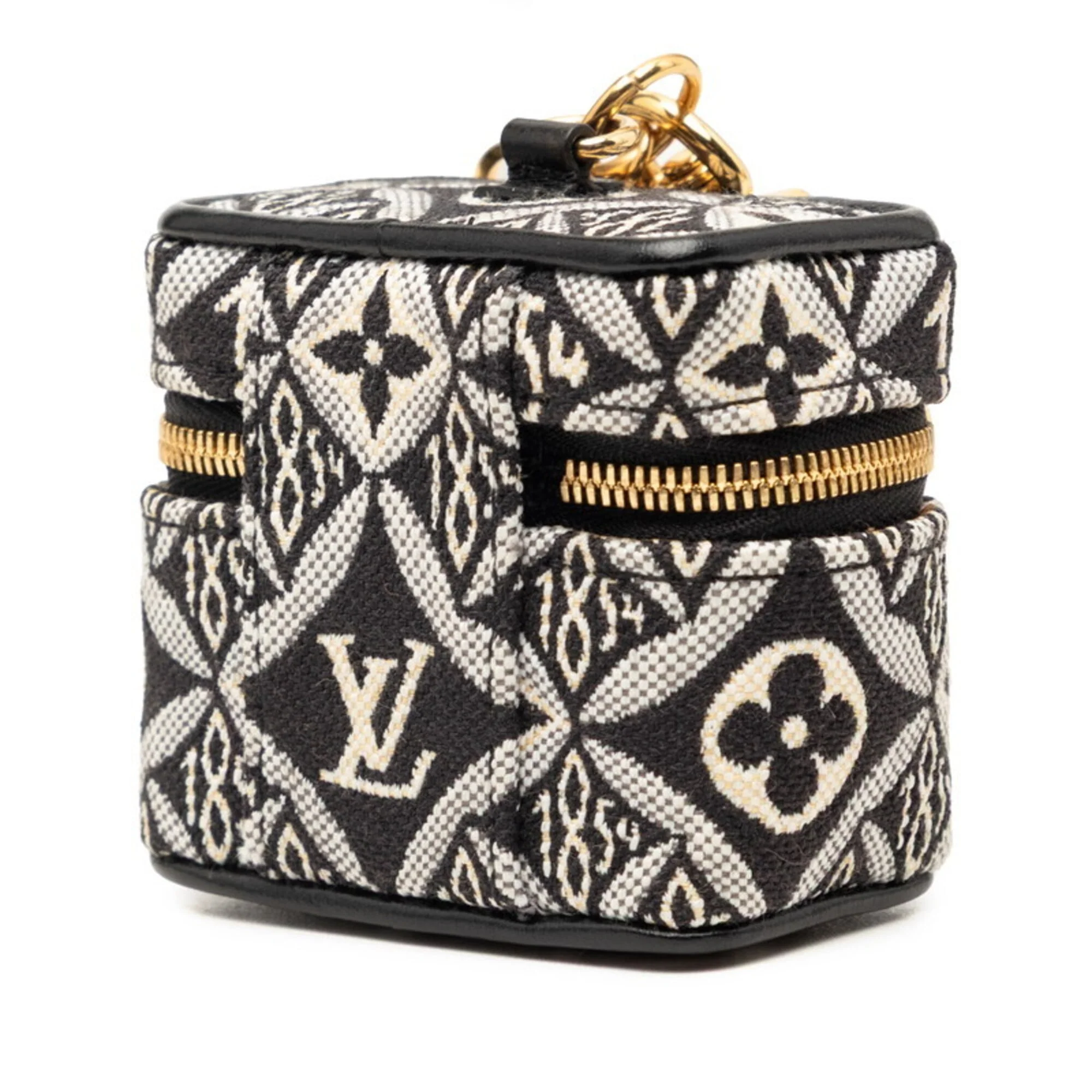 Charm Canvas Black and Multi-Color Handbag Charm - Image 2