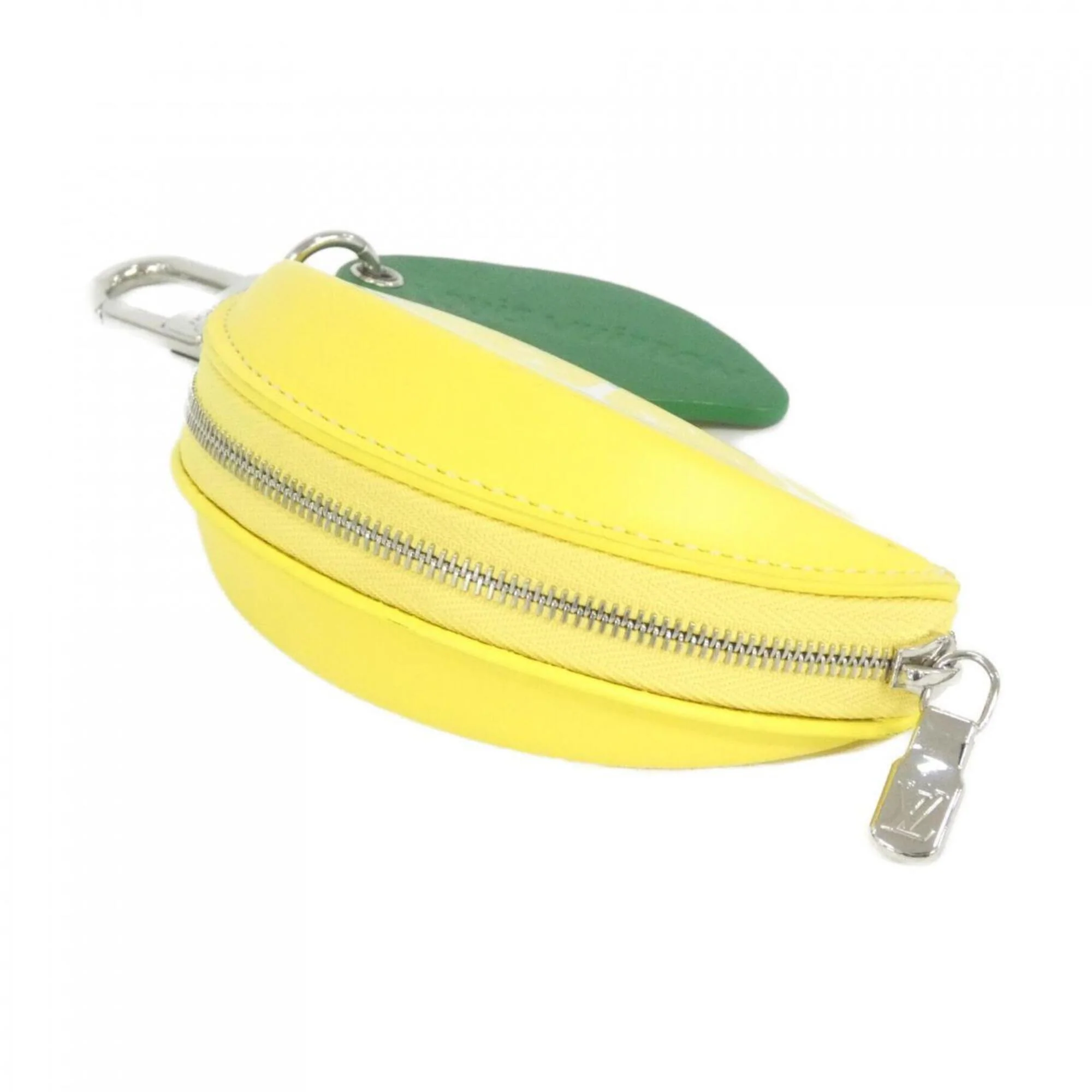 Charm Leather Silver and Yellow Handbag Charm - Image 3