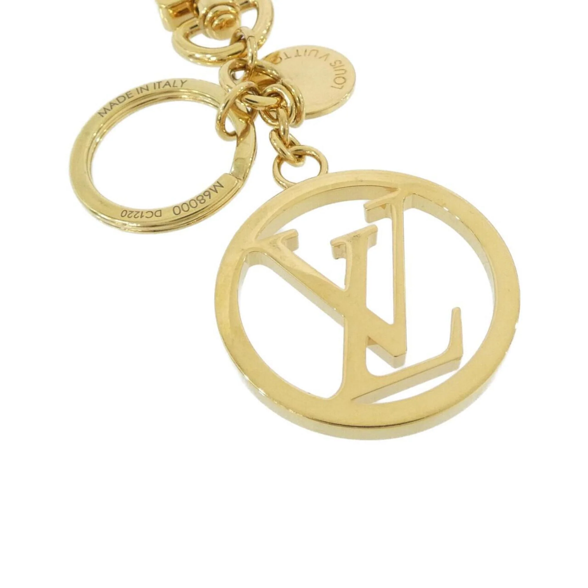 Handbag Charm Circle Keyring Gold - Image 2
