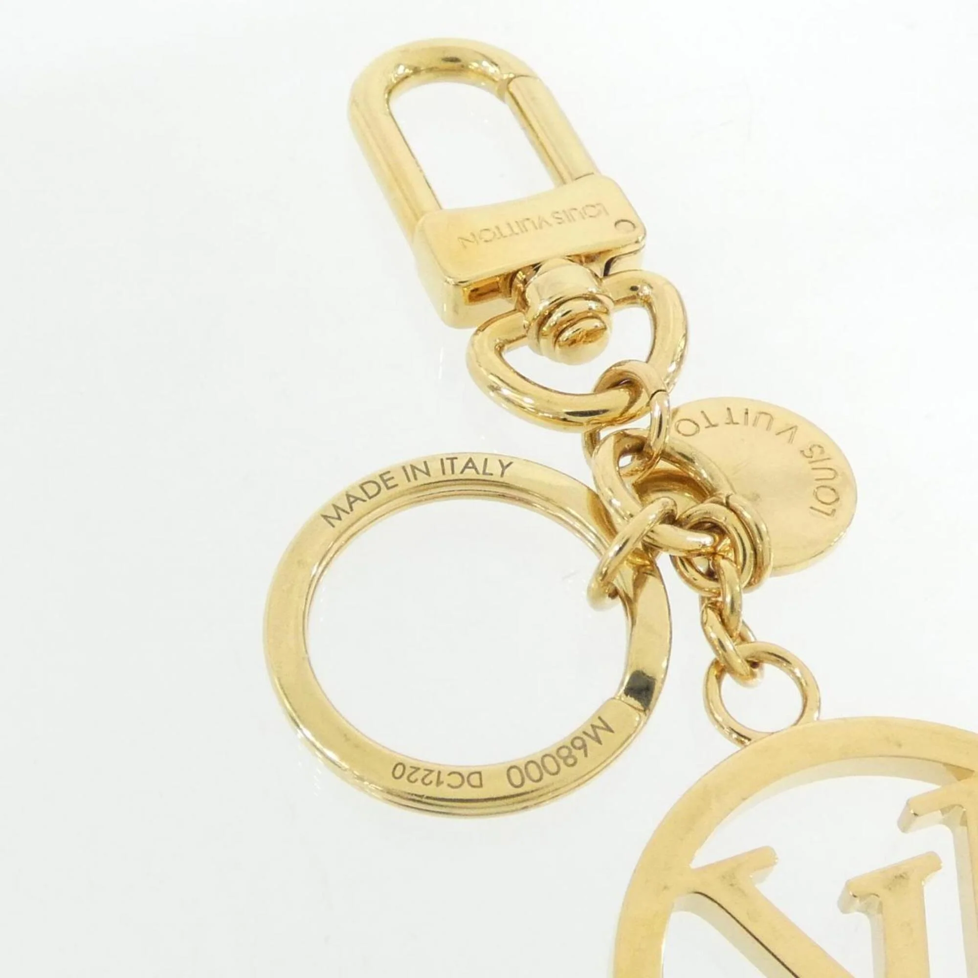 Handbag Charm Circle Keyring Gold - Image 3