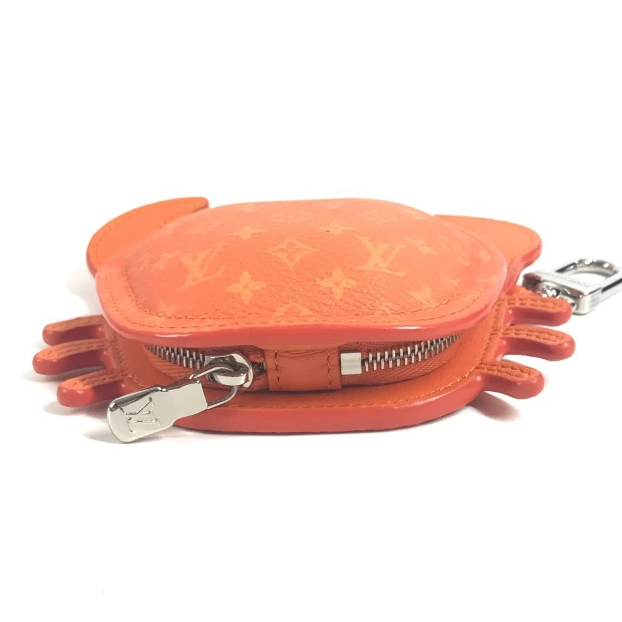 Monogram Charm Leather and Monogram Orange Handbag Charm - Image 5