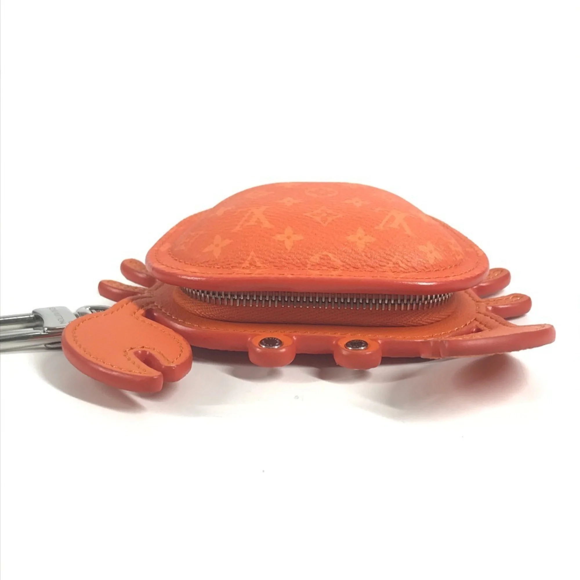 Monogram Charm Leather and Monogram Orange Handbag Charm - Image 6
