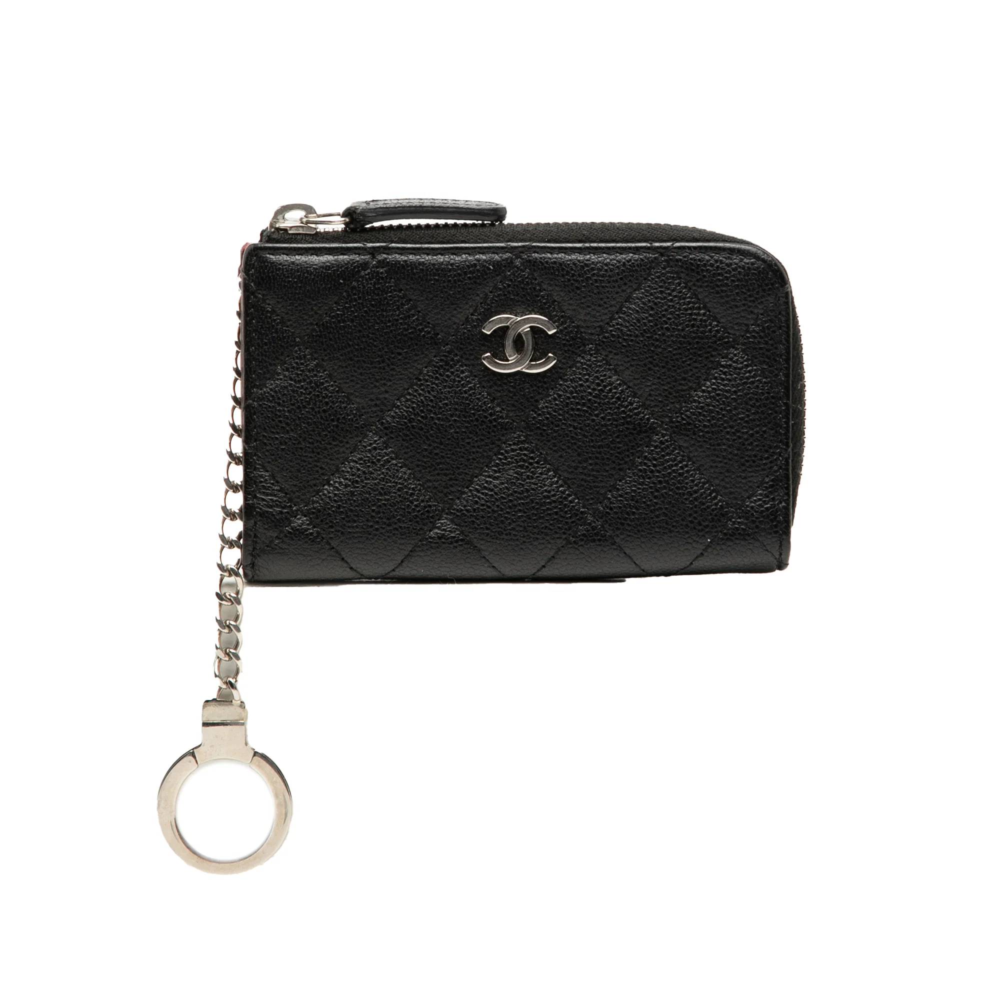 Key Pouch Quilted Caviar
