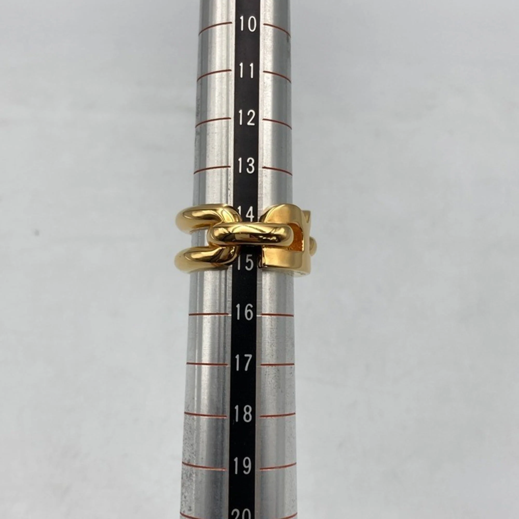 B Chain Ring Brass Gold - Image 9