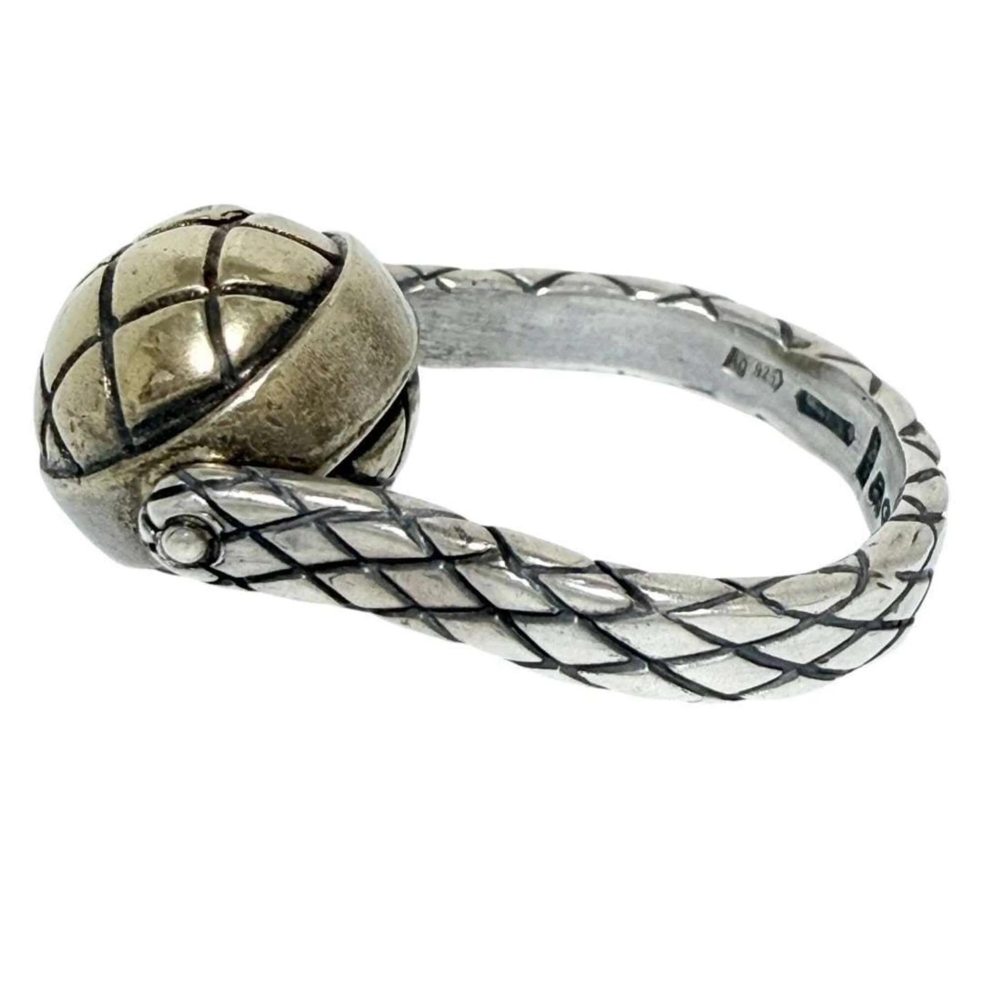 Intrecciato Ball Ring Sterling Silver - Image 5