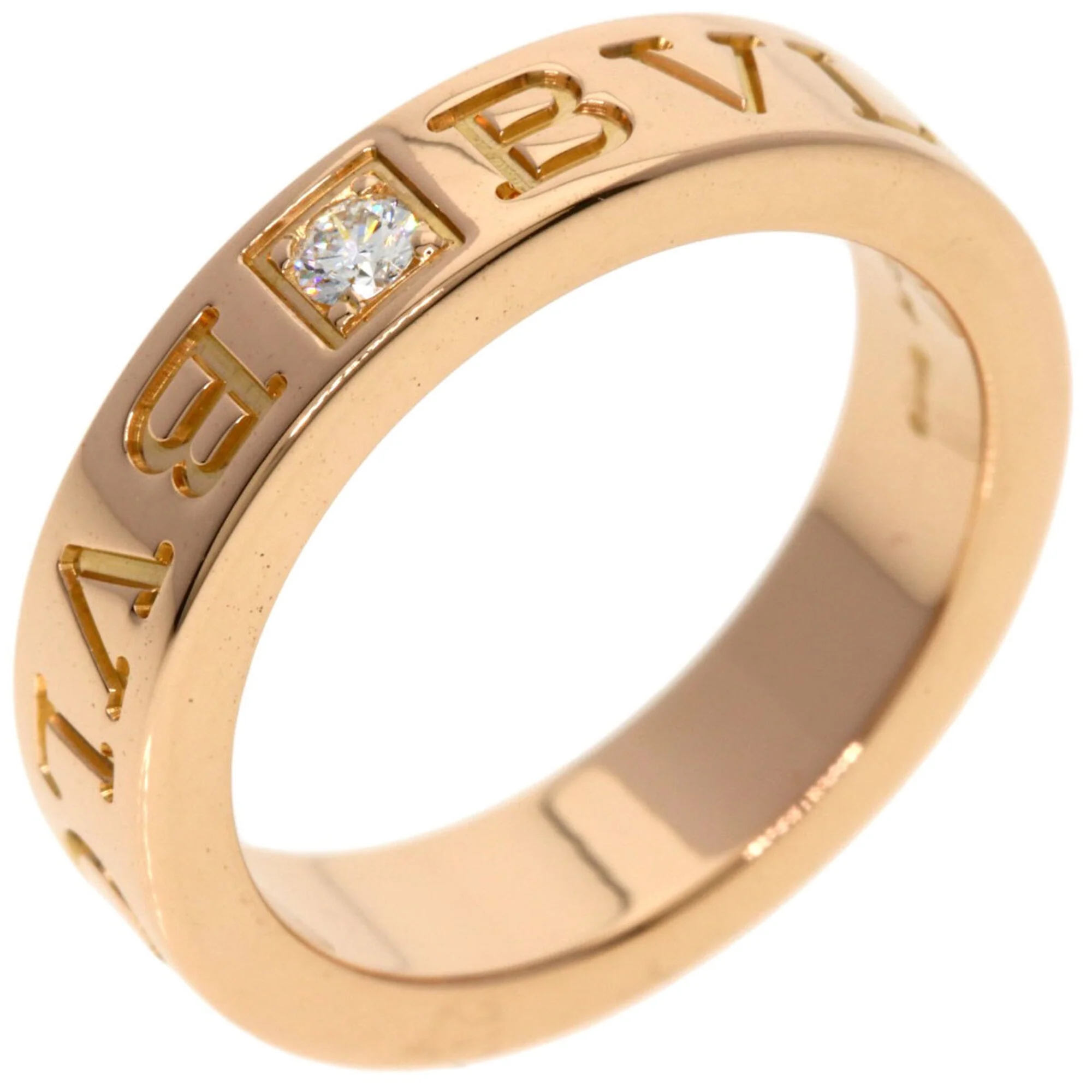 Band Ring 18K Rose Gold and Diamond - Image 2