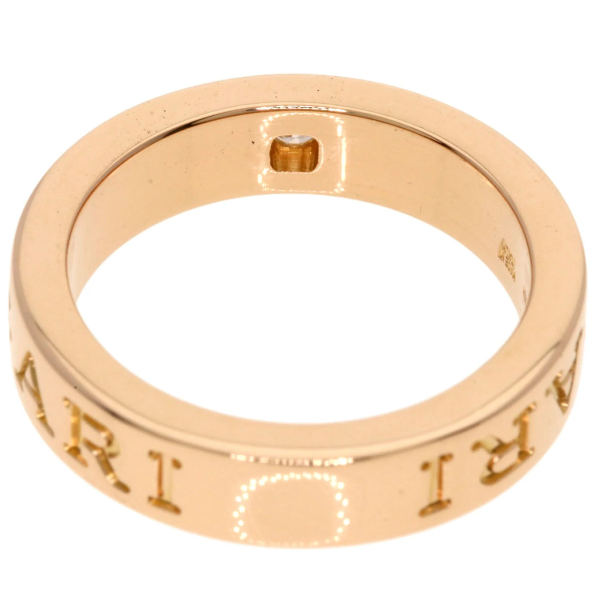 Band Ring 18K Rose Gold and Diamond - Image 4