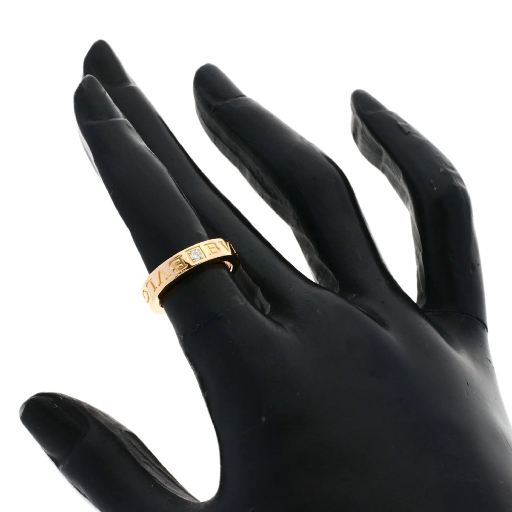Band Ring 18K Rose Gold and Diamond - Image 6