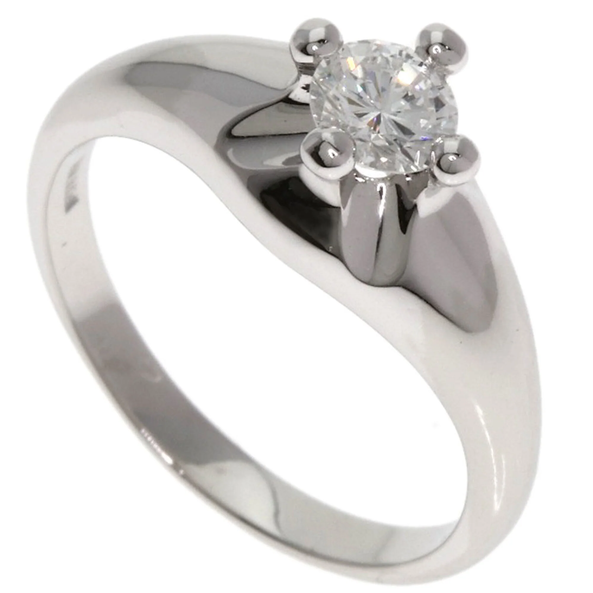 Band Ring Platinum with Diamond