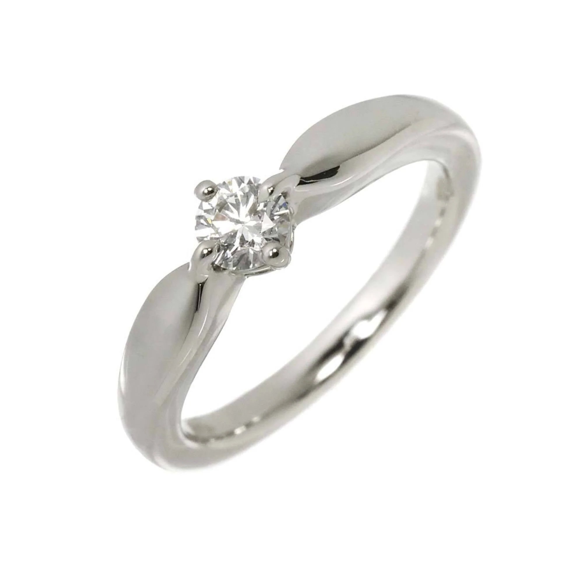 Band Ring Platinum with Diamond