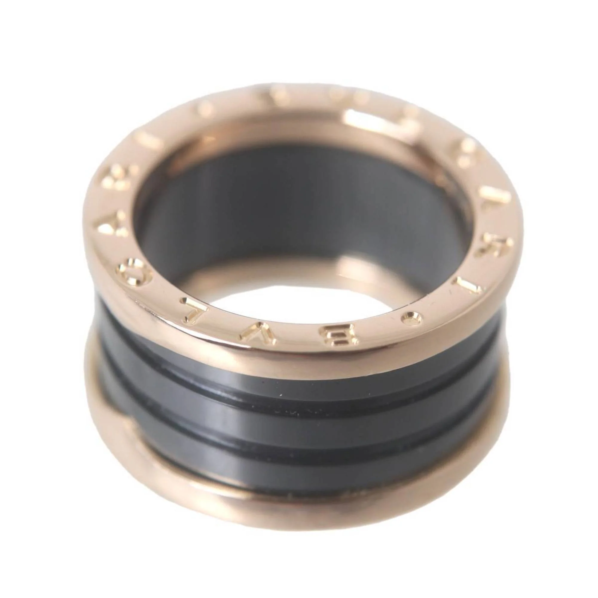 B.zero1 Band Ring Watch Ceramic and 18K Rose Gold US 6.5 (JP 13) - Image 2