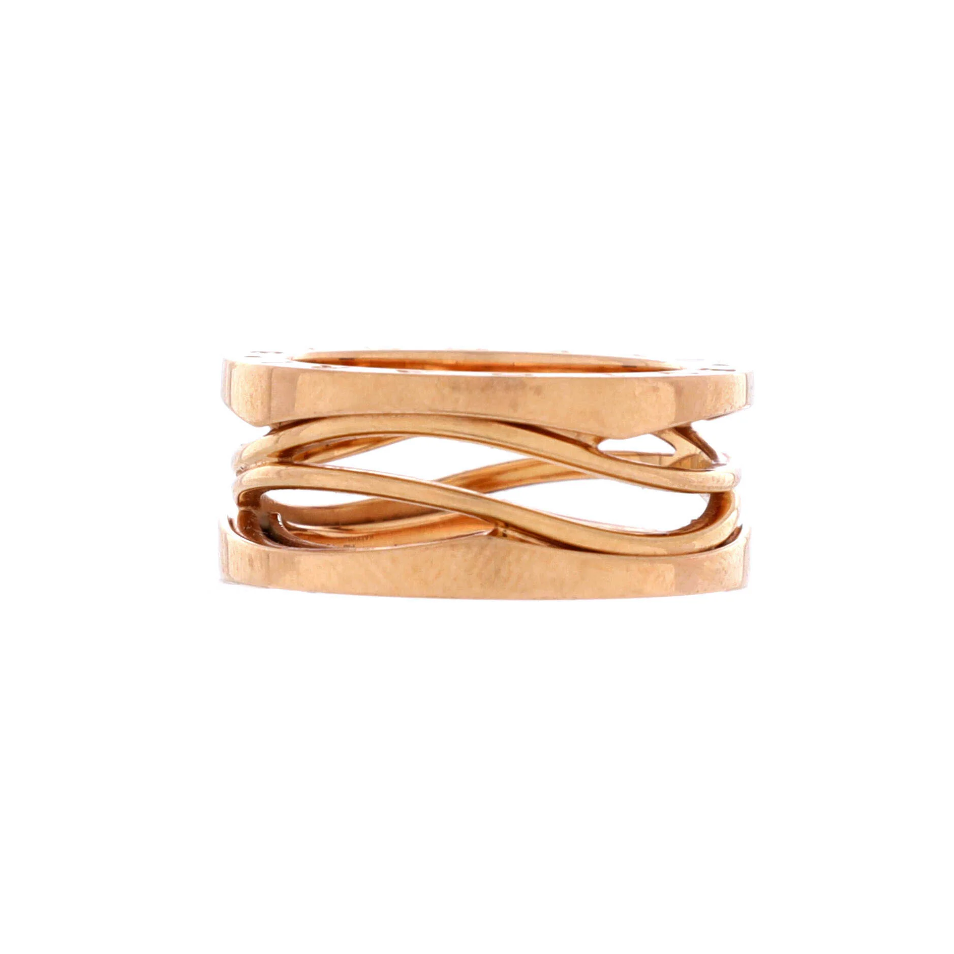 B.Zero1 Design Legend Zaha Hadid Three Band Ring 18K Rose Gold
