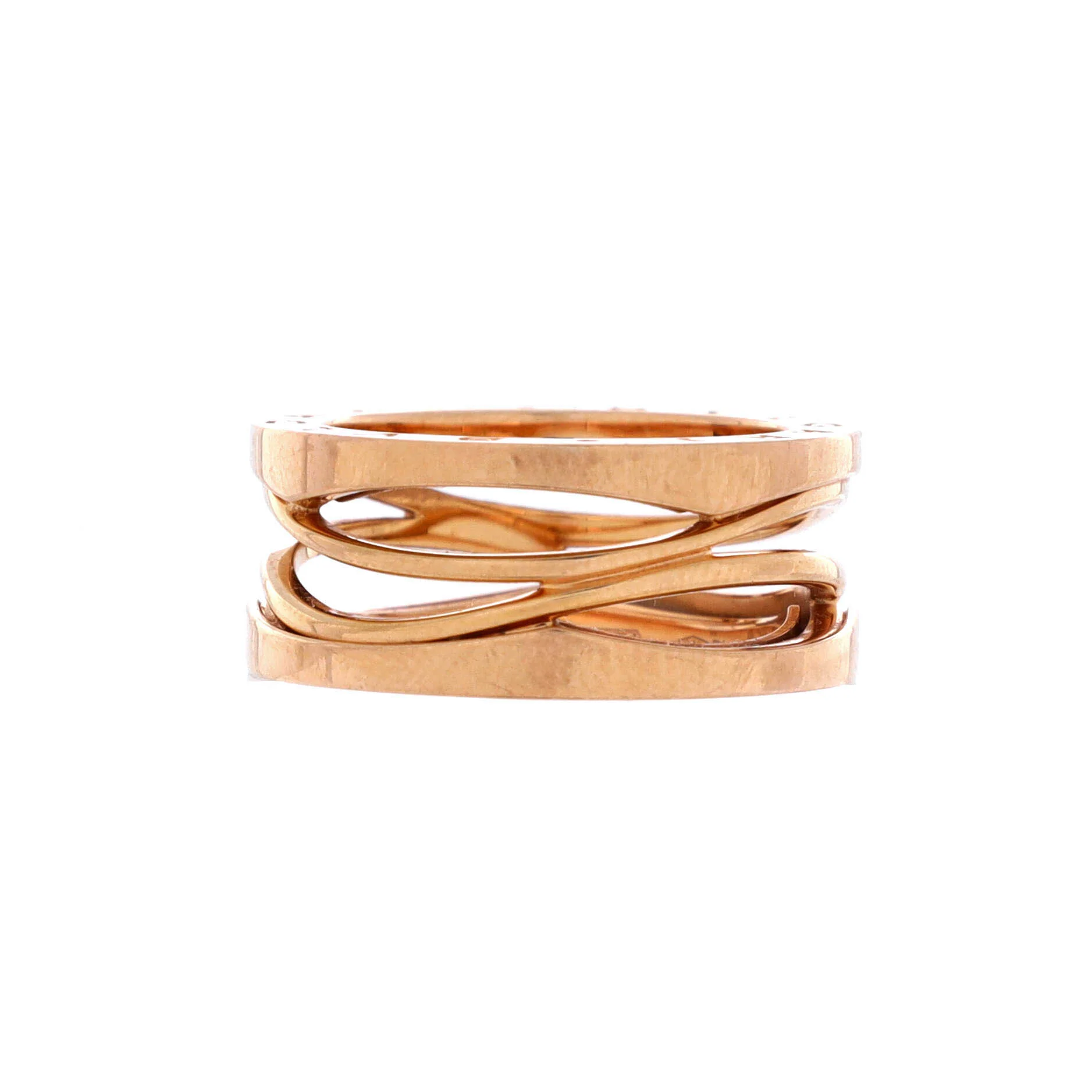 B.Zero1 Design Legend Zaha Hadid Three Band Ring 18K Rose Gold - Image 2