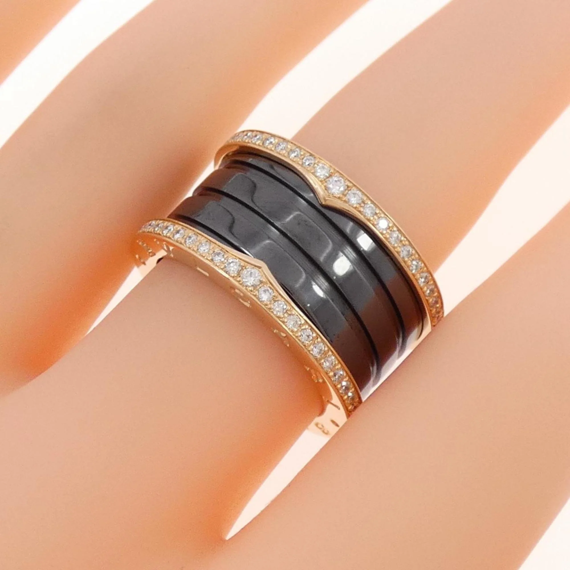 B.Zero1 Ring 18K Rose Gold and Ceramic - Image 3