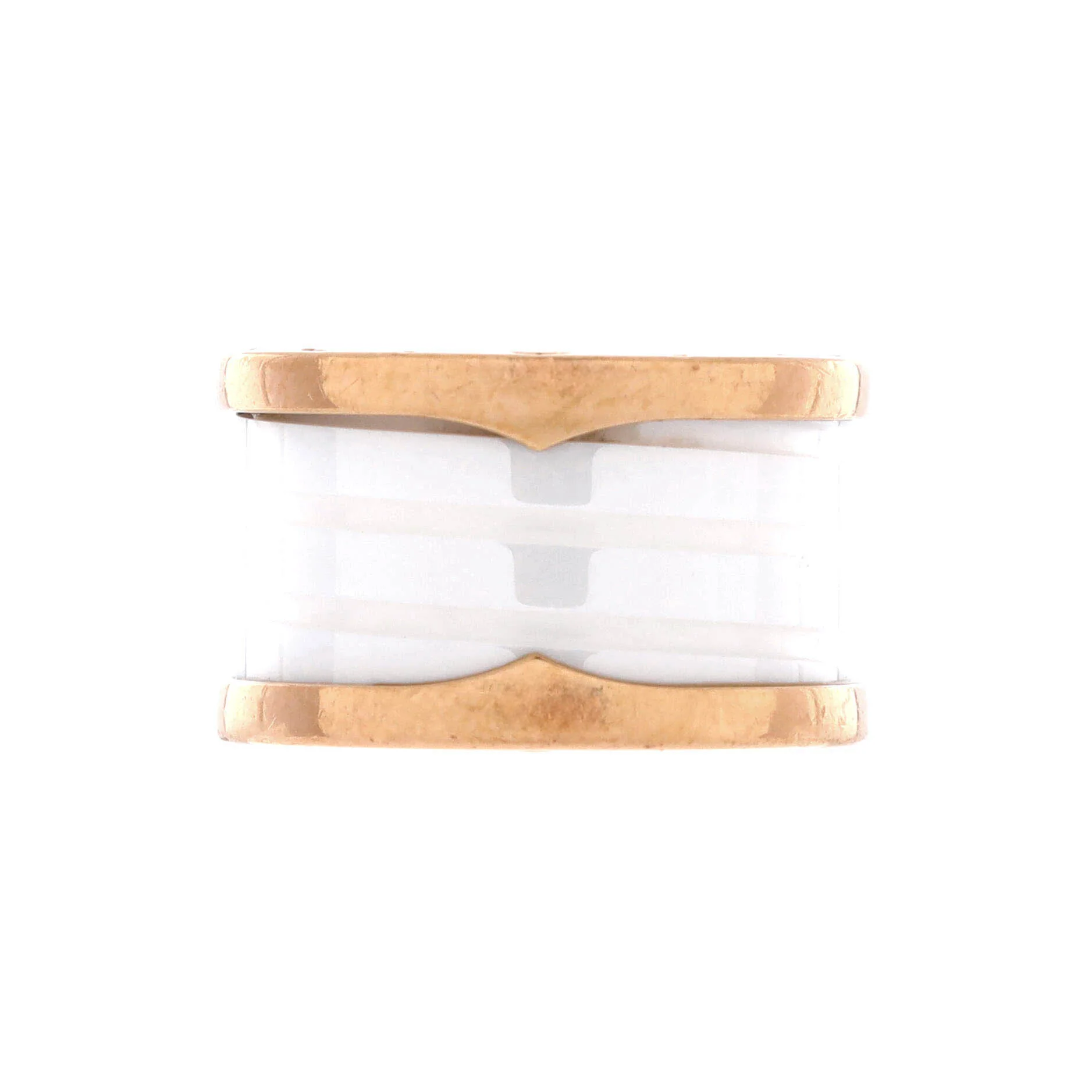 B.Zero1 Three Band Ring 18K Rose Gold and Ceramic