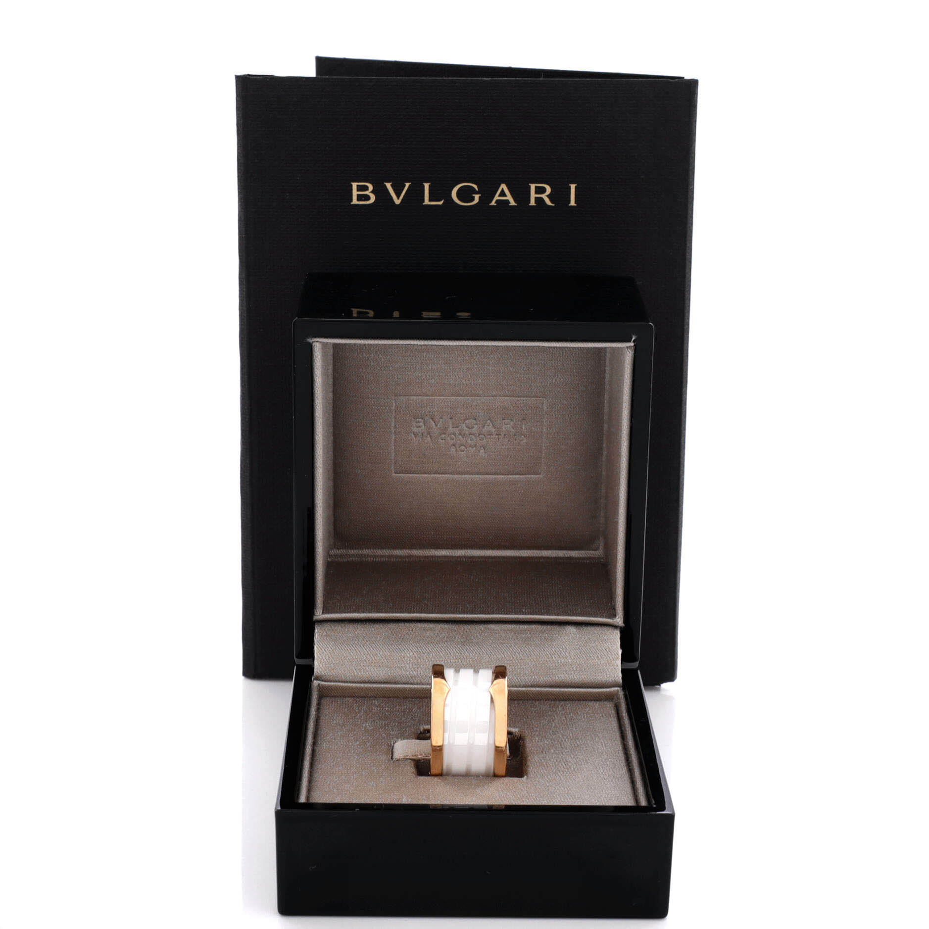 B.Zero1 Three Band Ring 18K Rose Gold and Ceramic - Image 2