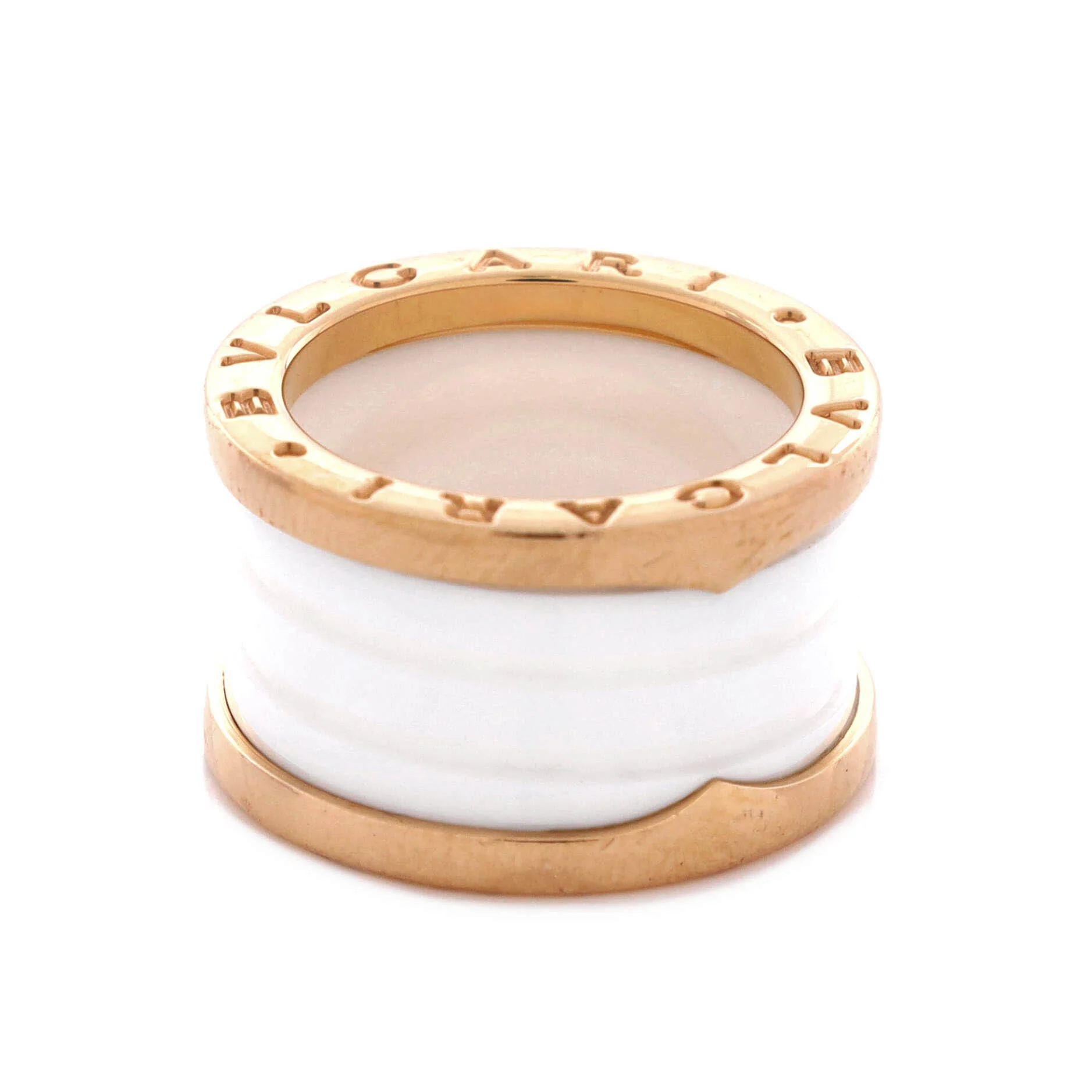 B.Zero1 Three Band Ring 18K Rose Gold and Ceramic - Image 3