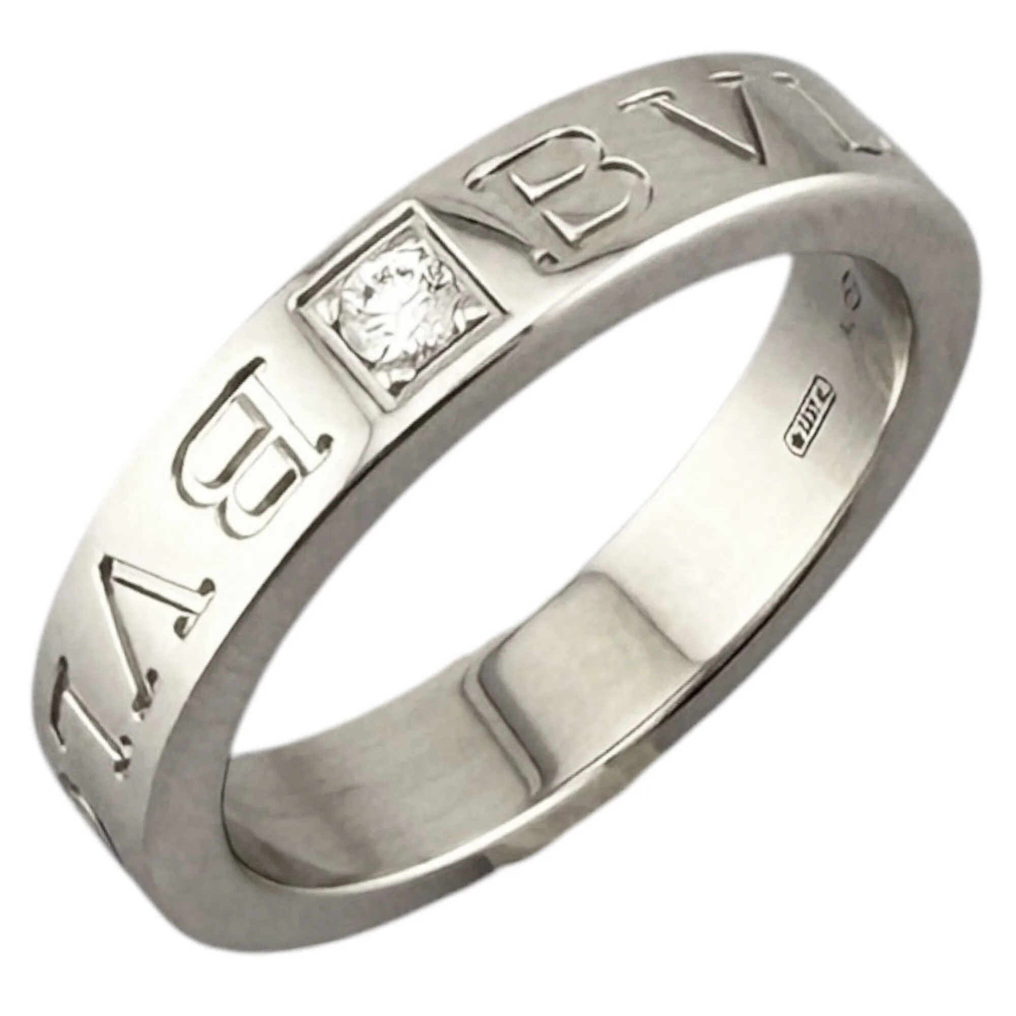 One Band Ring 18K White Gold and Diamond