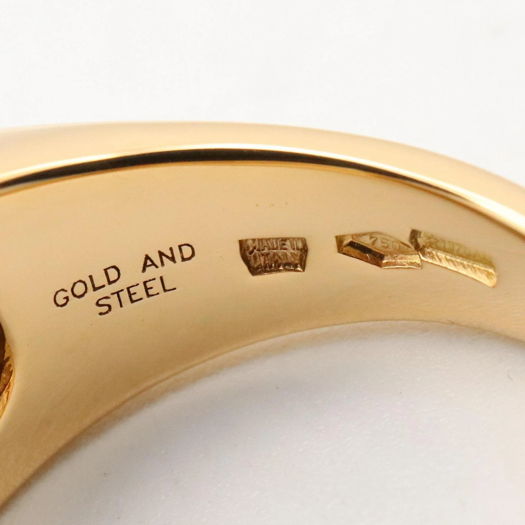 Ring Stainless Steel and 18K Yellow Gold - Image 5