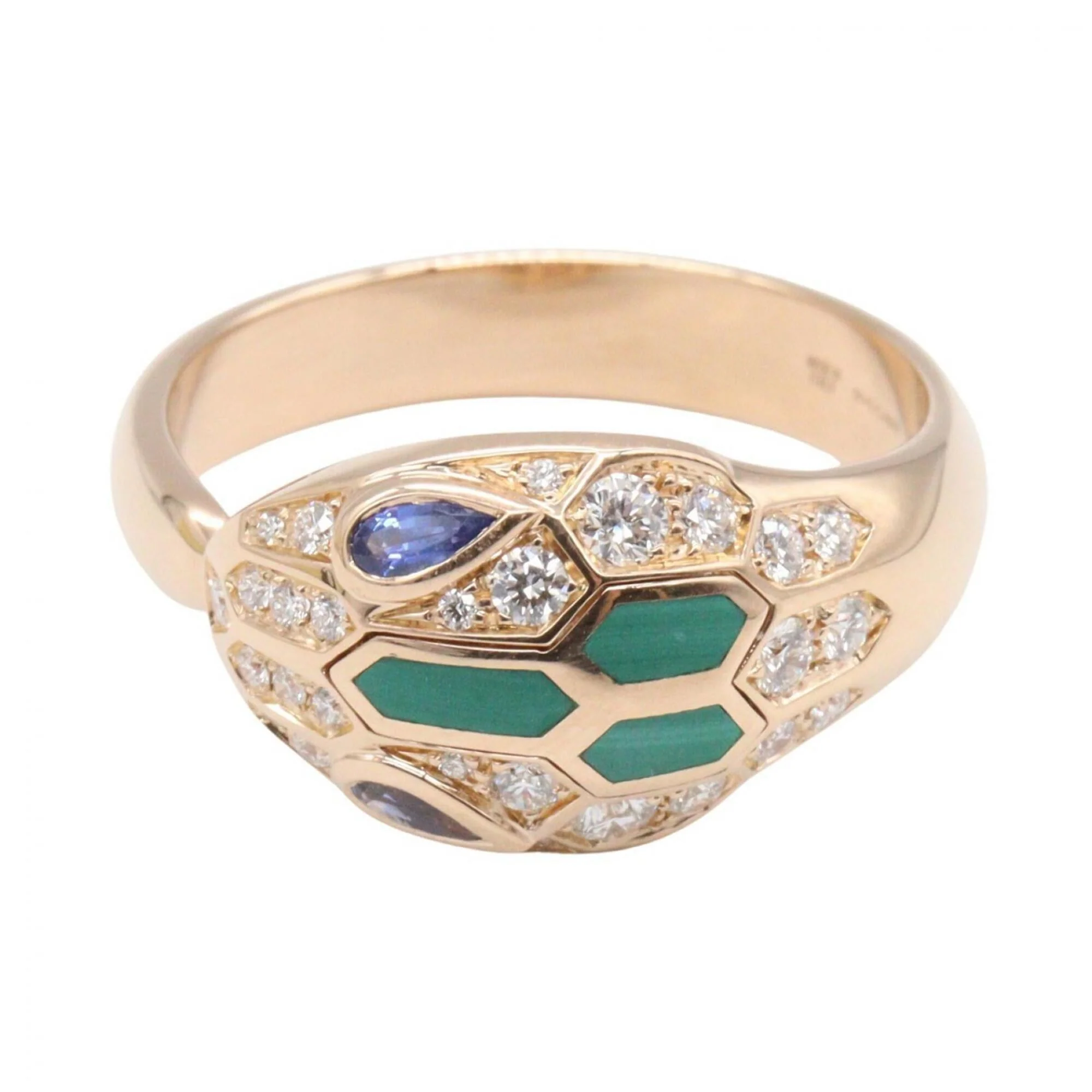 Serpenti Ring 18K Rose Gold with Diamonds - Image 2