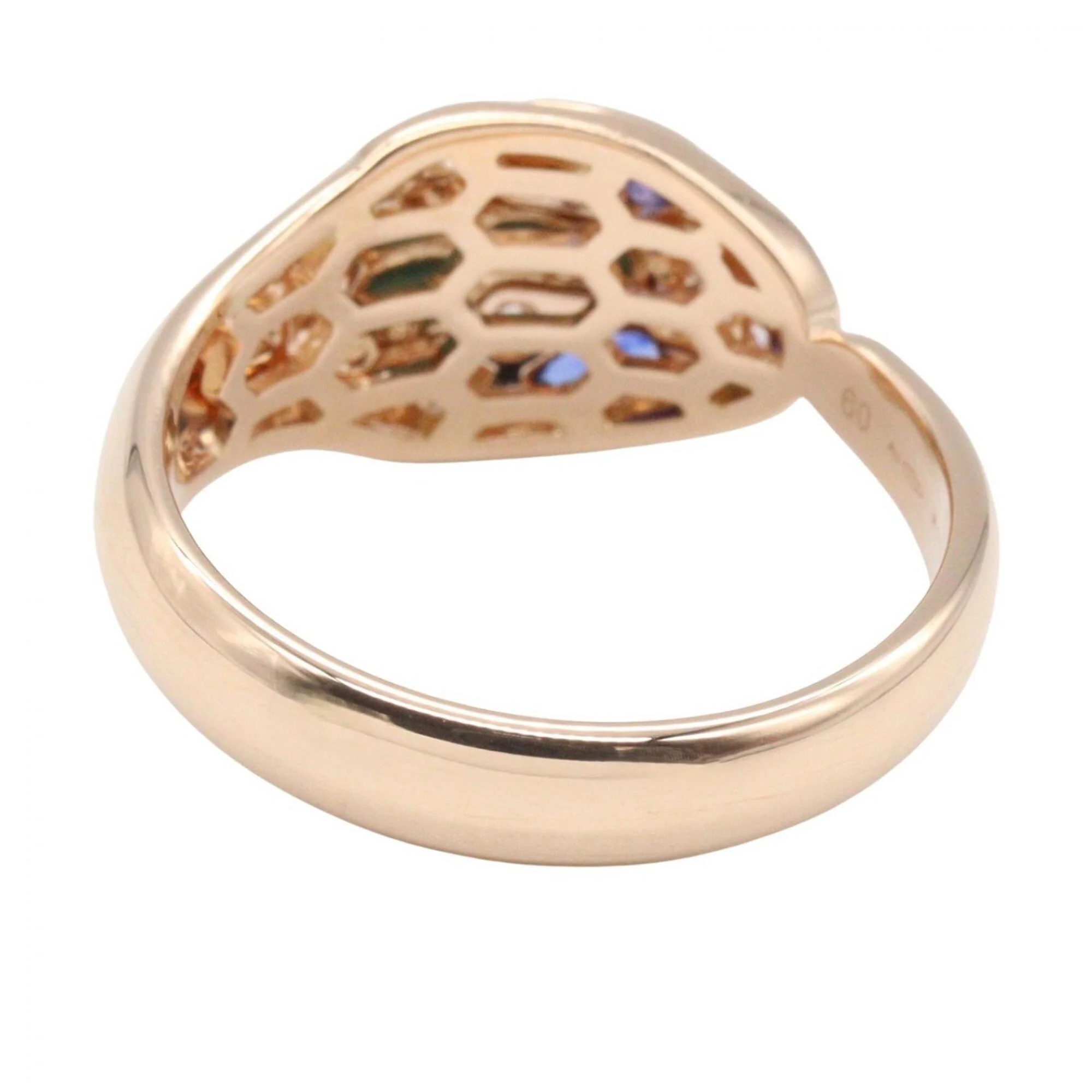 Serpenti Ring 18K Rose Gold with Diamonds - Image 3