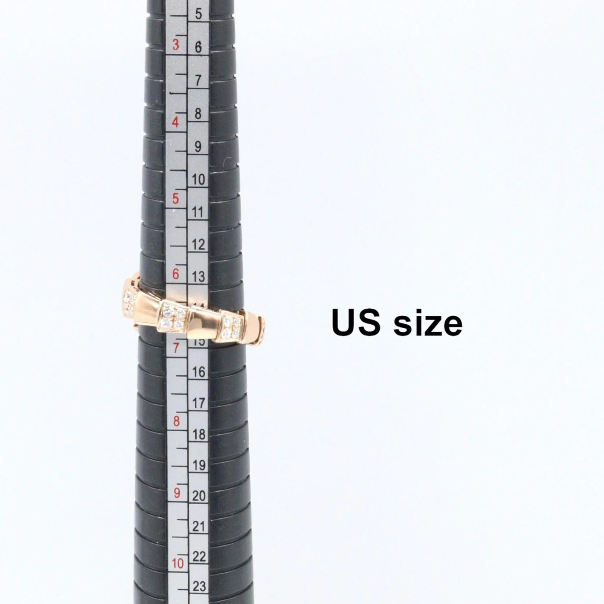 Serpenti Ring 18K Rose Gold with Diamonds - Image 6