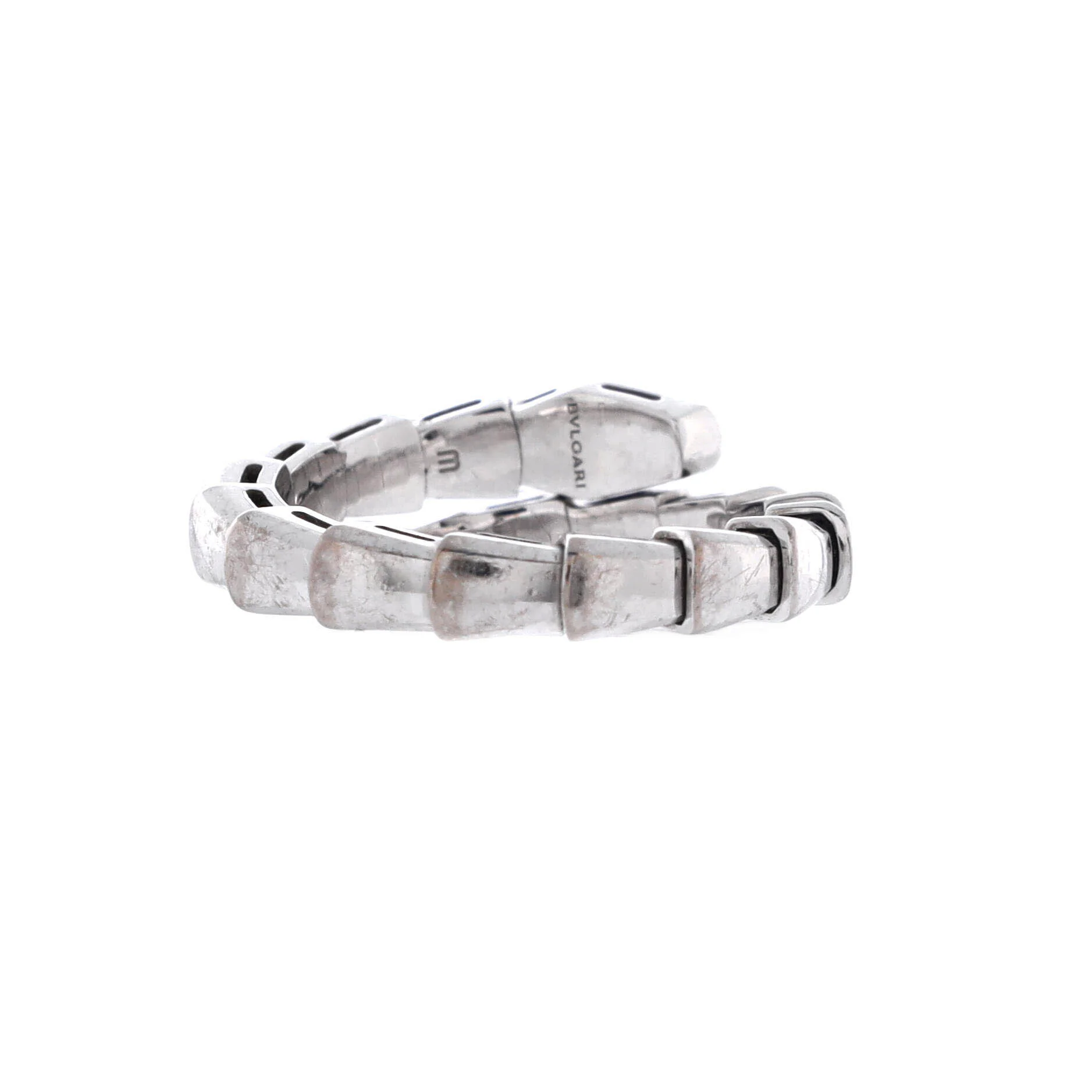 Serpenti Viper One-Coil Ring 18K White Gold - Image 3