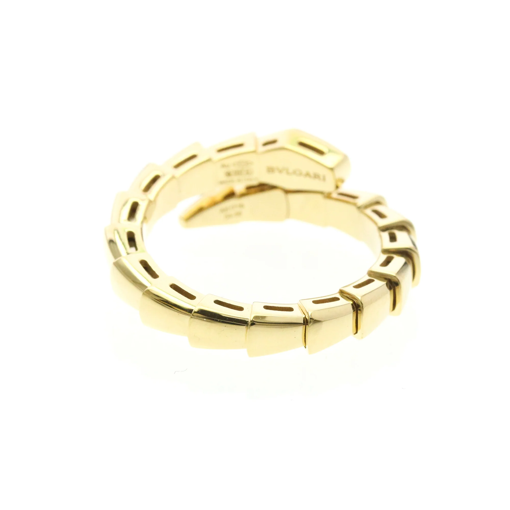 Serpenti Viper Ring 18K Yellow Gold with Diamonds - Image 3