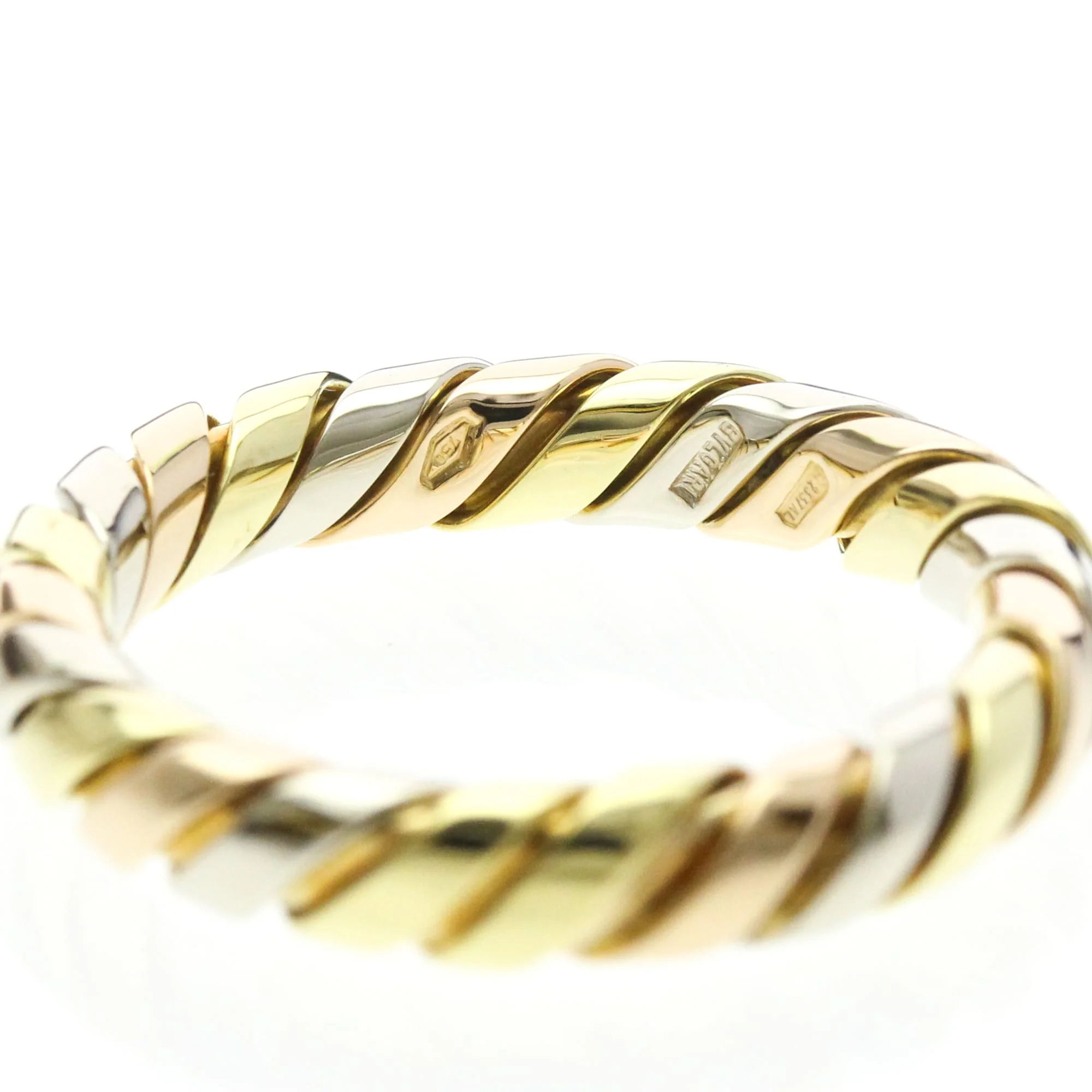 Tubogas Ring 18K Tricolor Gold - Image 7