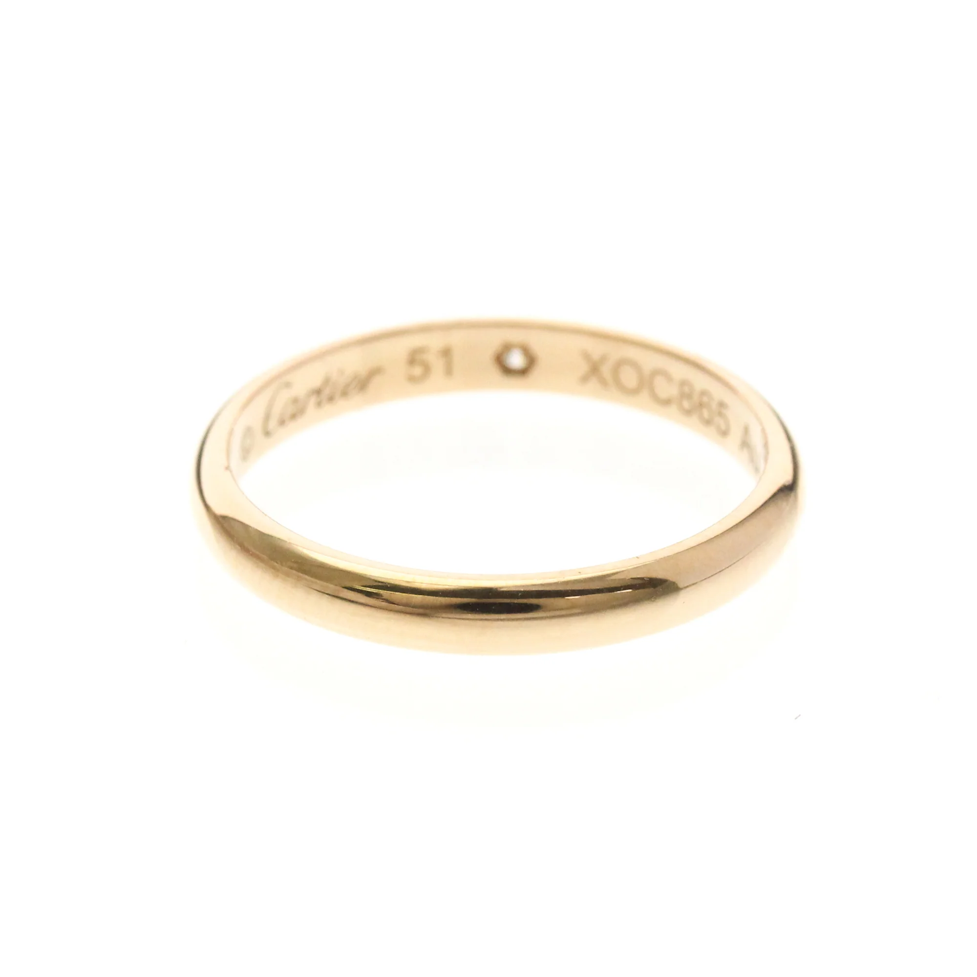 Band Ring 18K Rose Gold With Diamond - Image 3