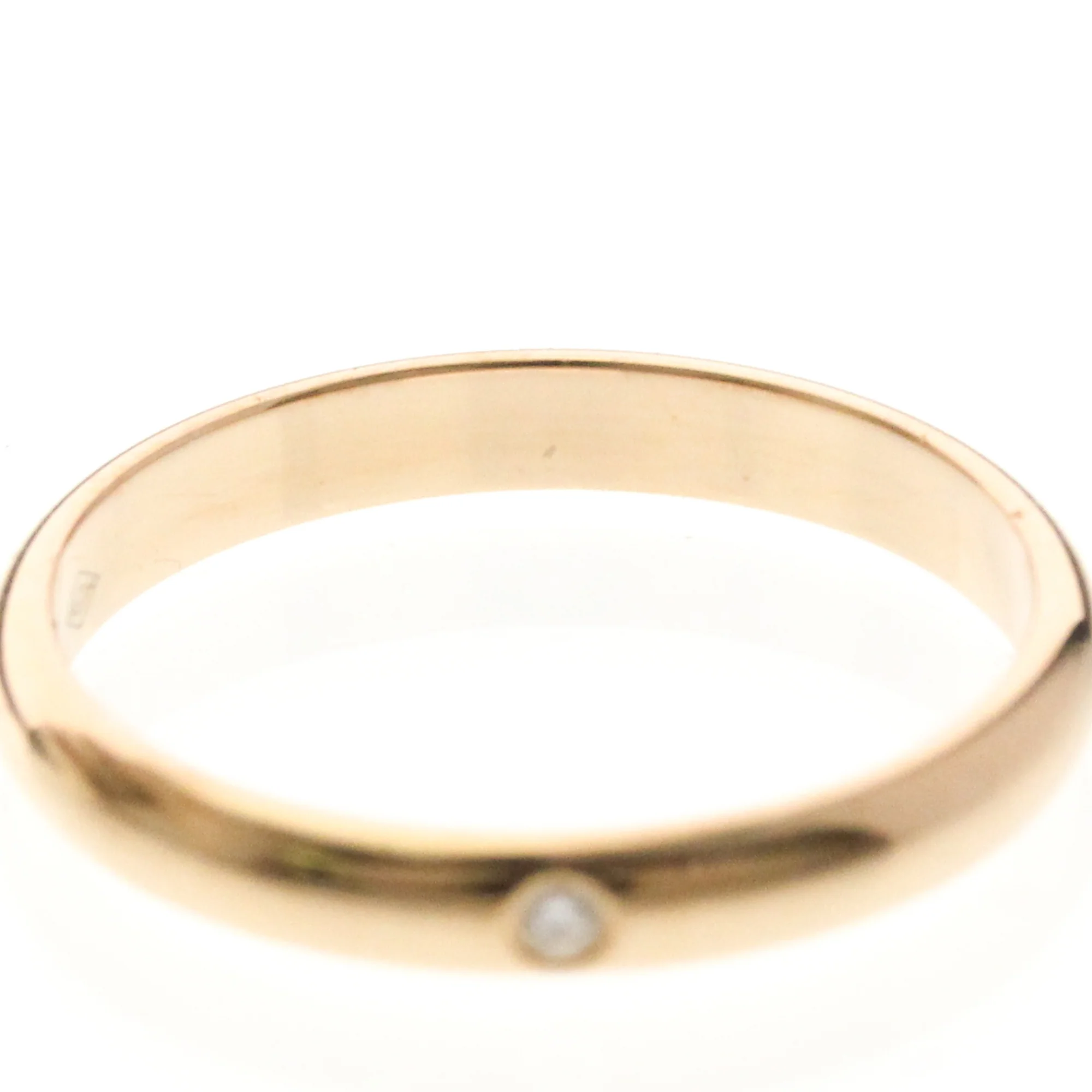 Band Ring 18K Rose Gold With Diamond - Image 5