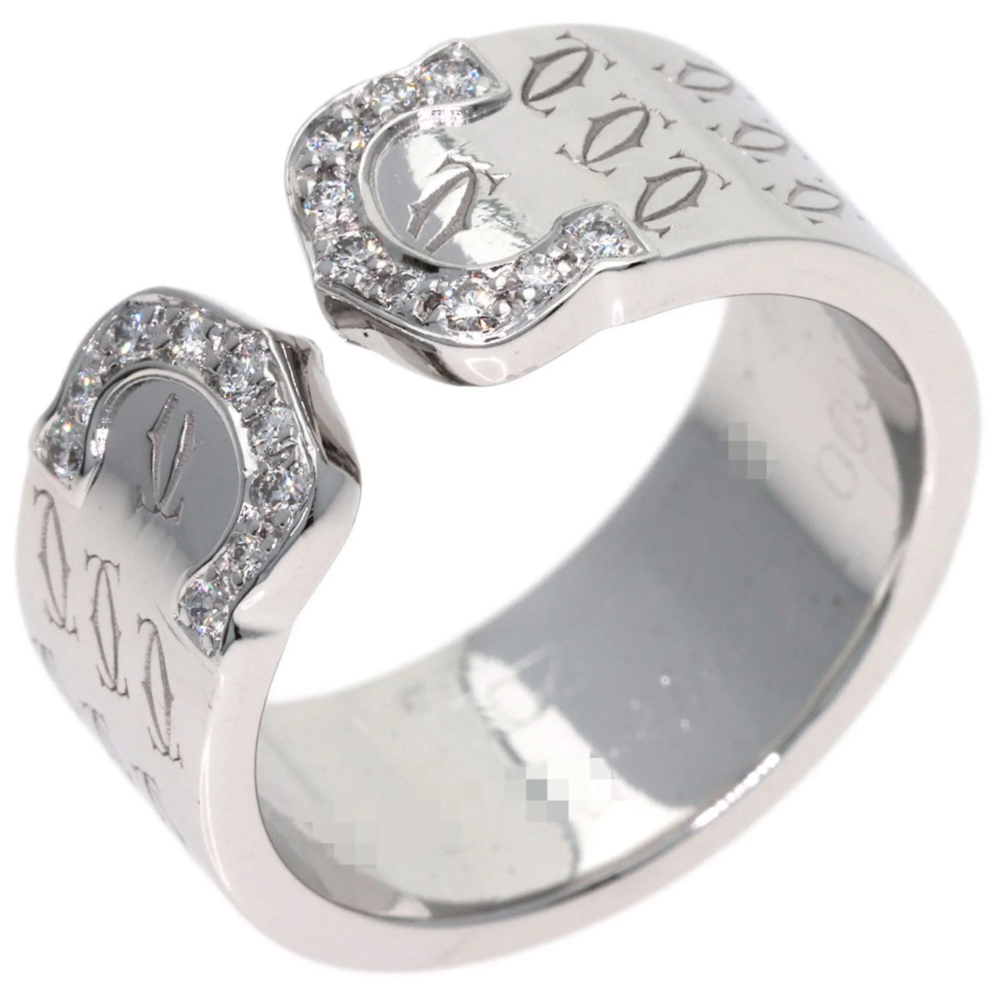 Band Ring 18K White Gold and Diamond - Image 2