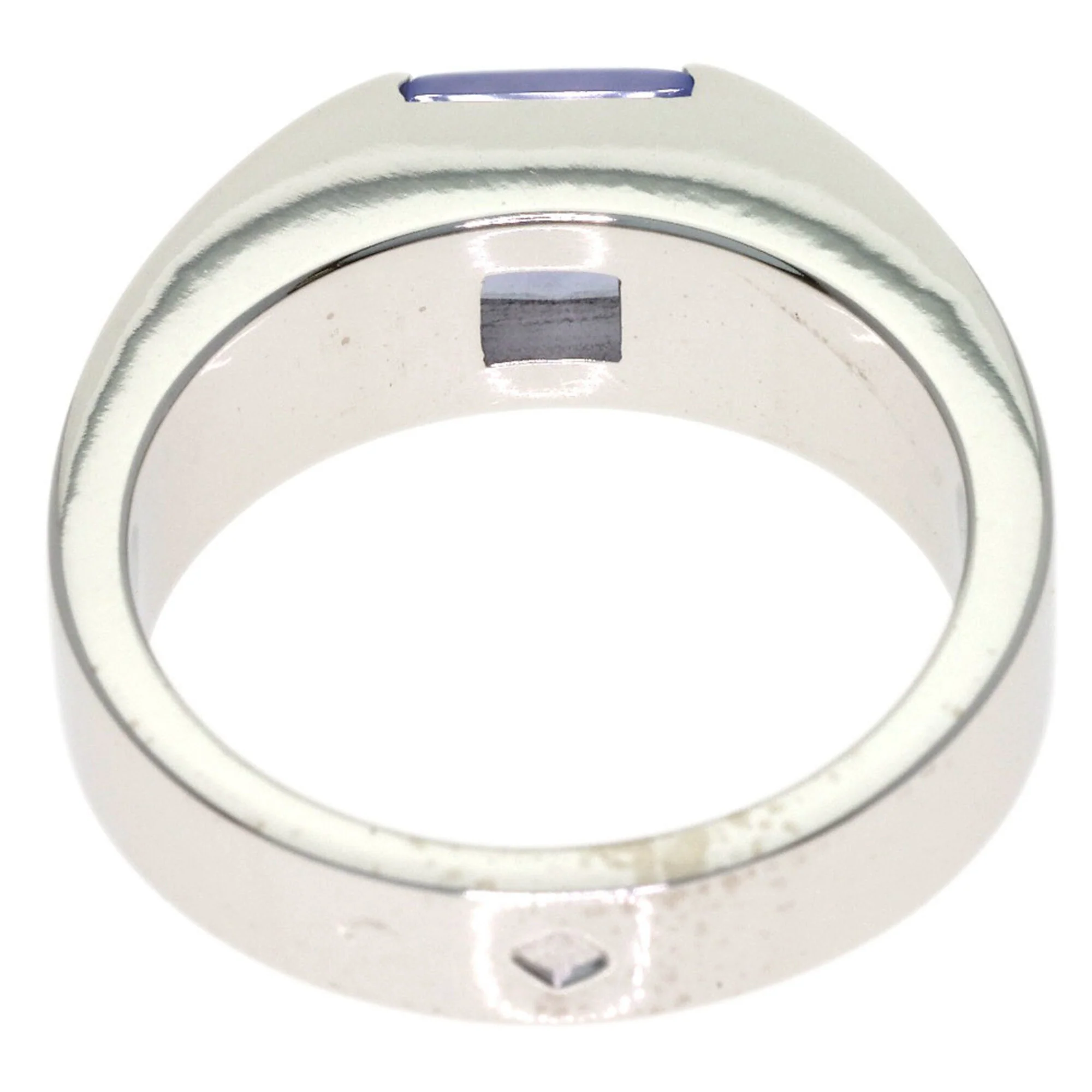 Band Ring 18K White Gold with Chalcedony - Image 4
