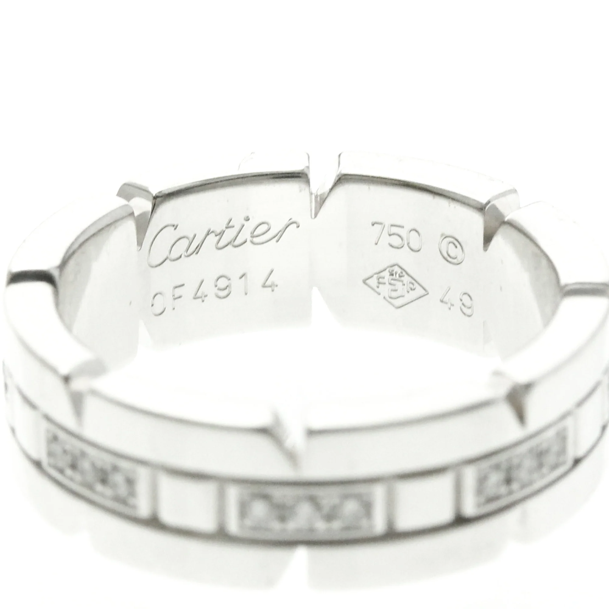 Band Ring 18K White Gold With Diamond - Image 5