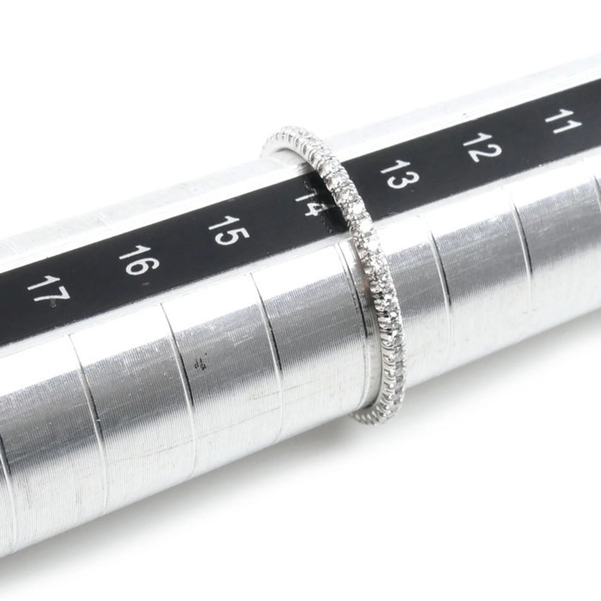 Band Ring 18K White Gold with Diamond - Image 5