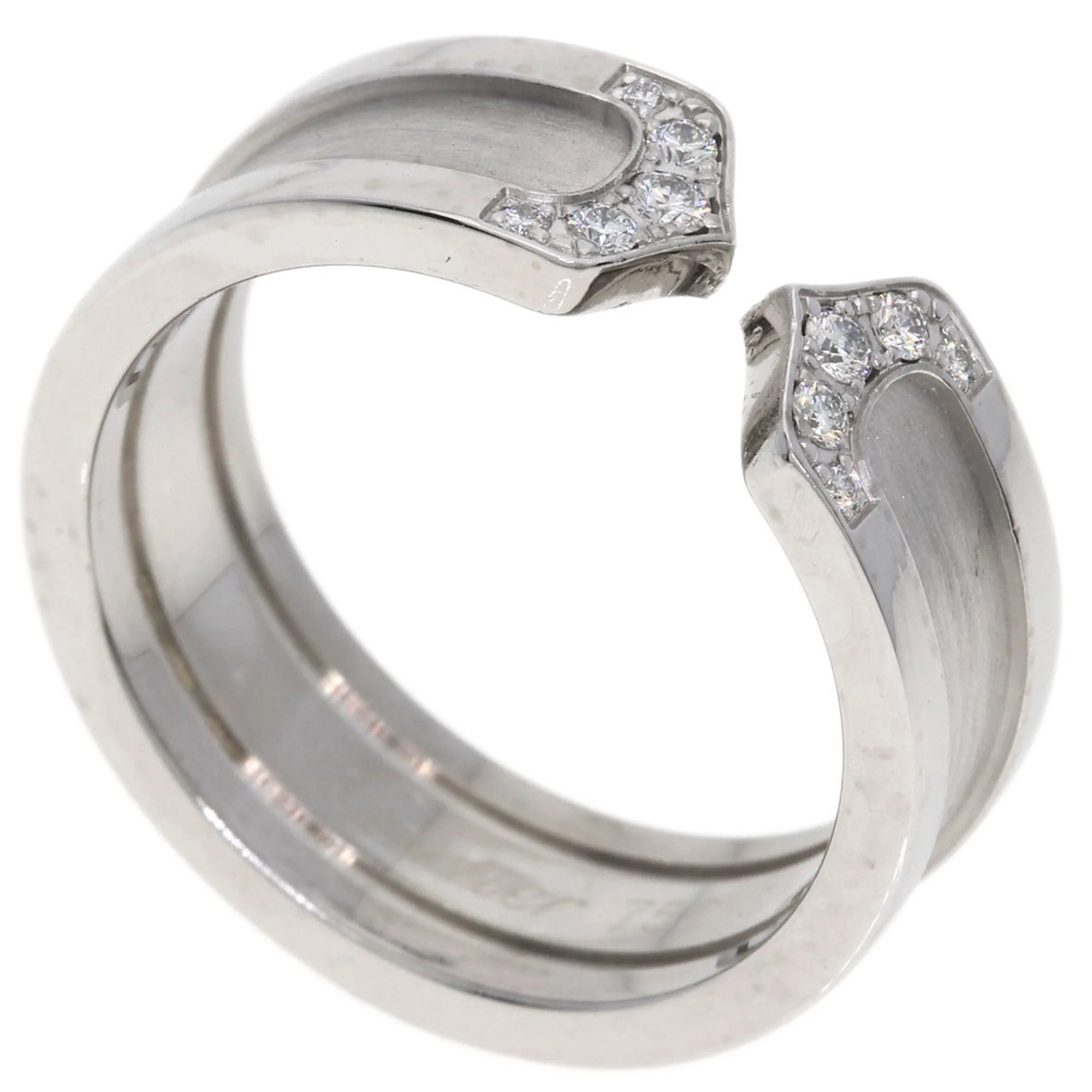 Band Ring 18K White Gold with Diamond