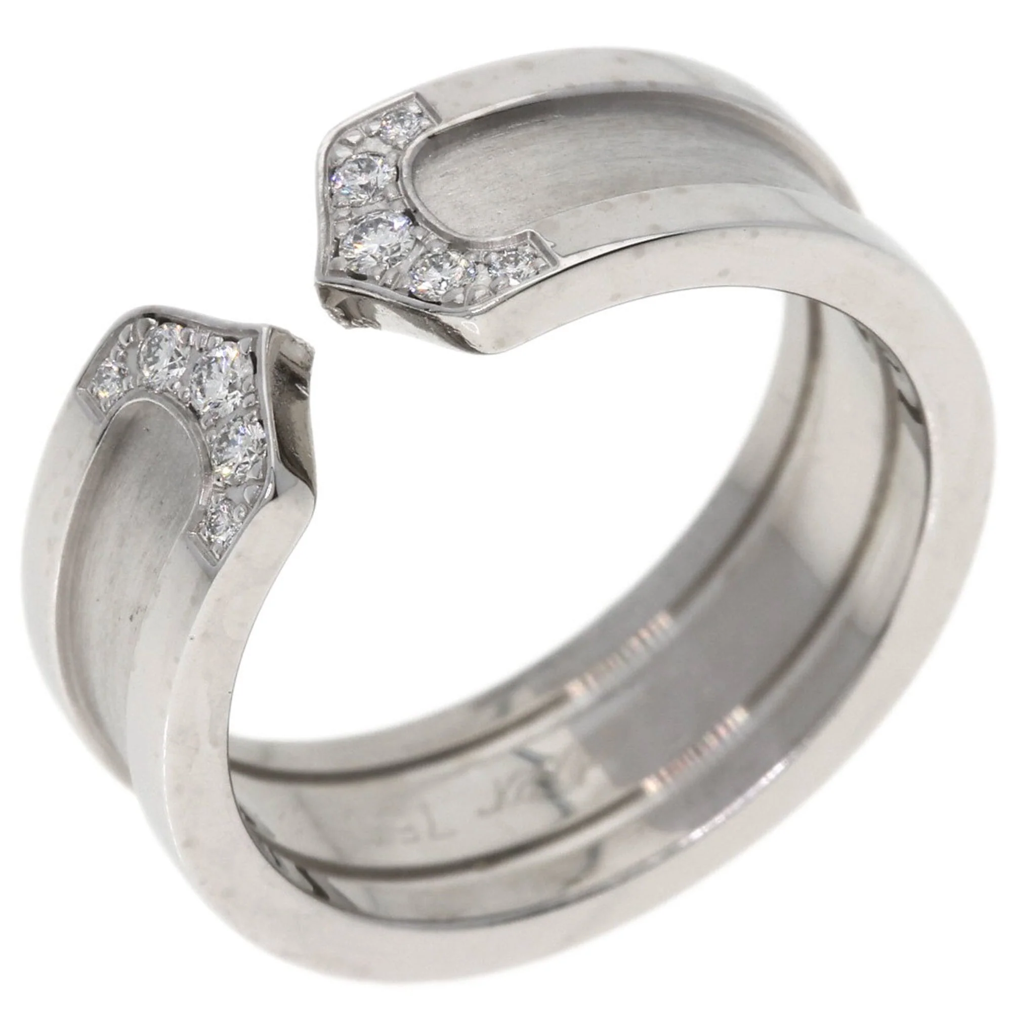 Band Ring 18K White Gold with Diamond - Image 2