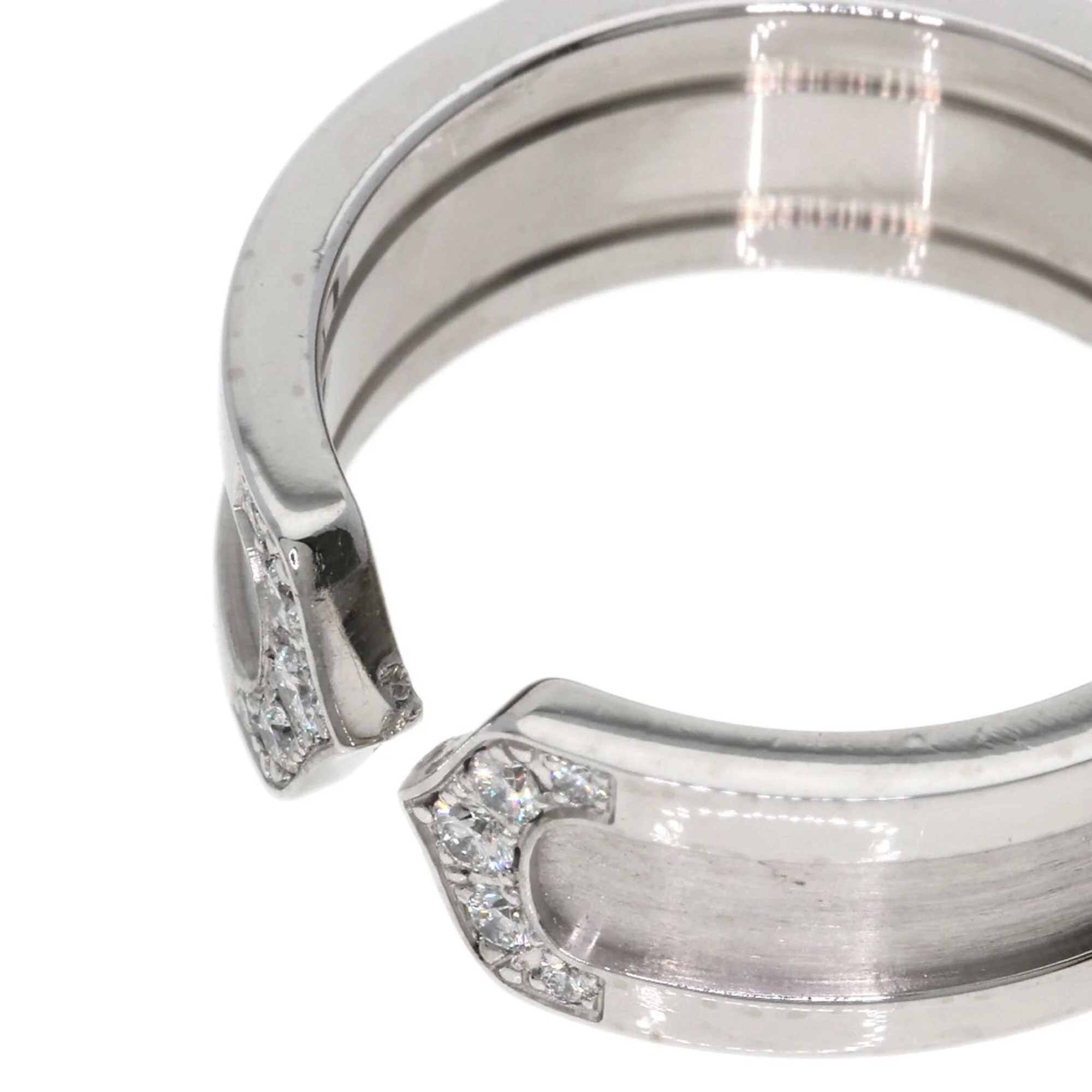 Band Ring 18K White Gold with Diamond - Image 8
