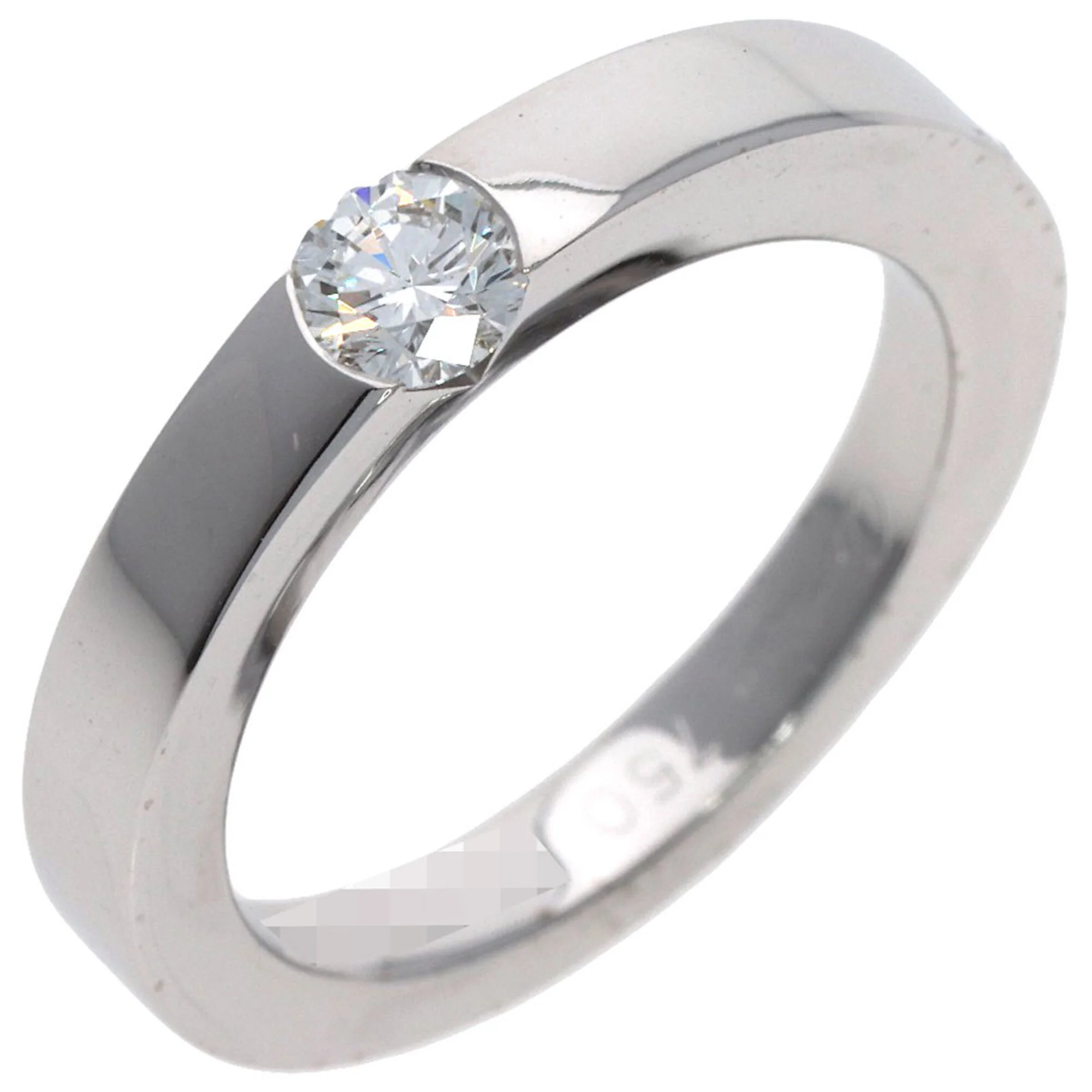 Band Ring 18K White Gold with Diamond - Image 2