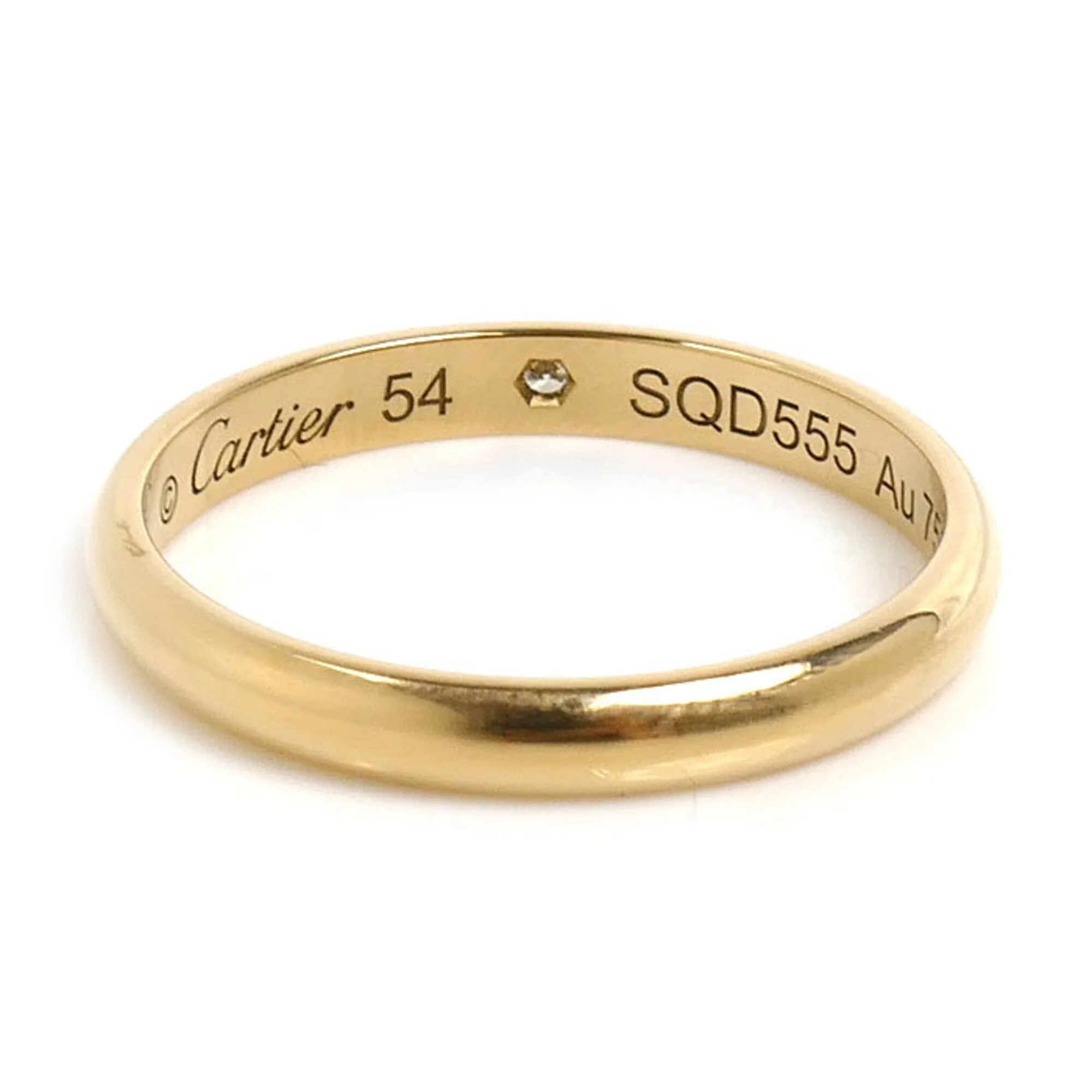 Band Ring 18K Yellow Gold with Diamond - Image 4