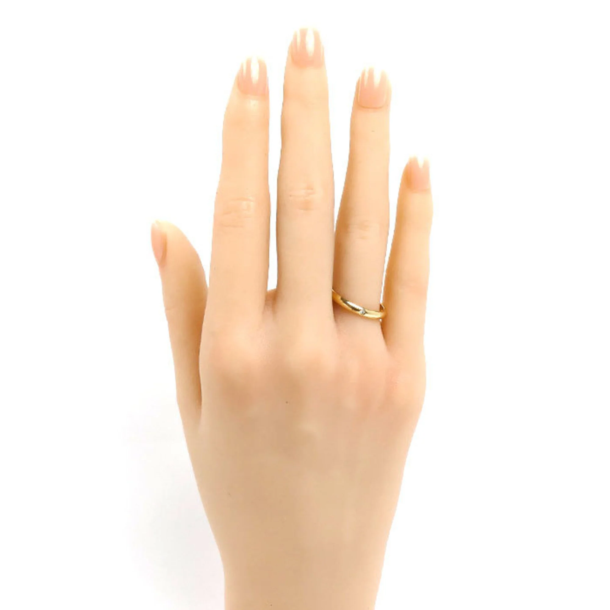 Band Ring 18K Yellow Gold with Diamond - Image 7