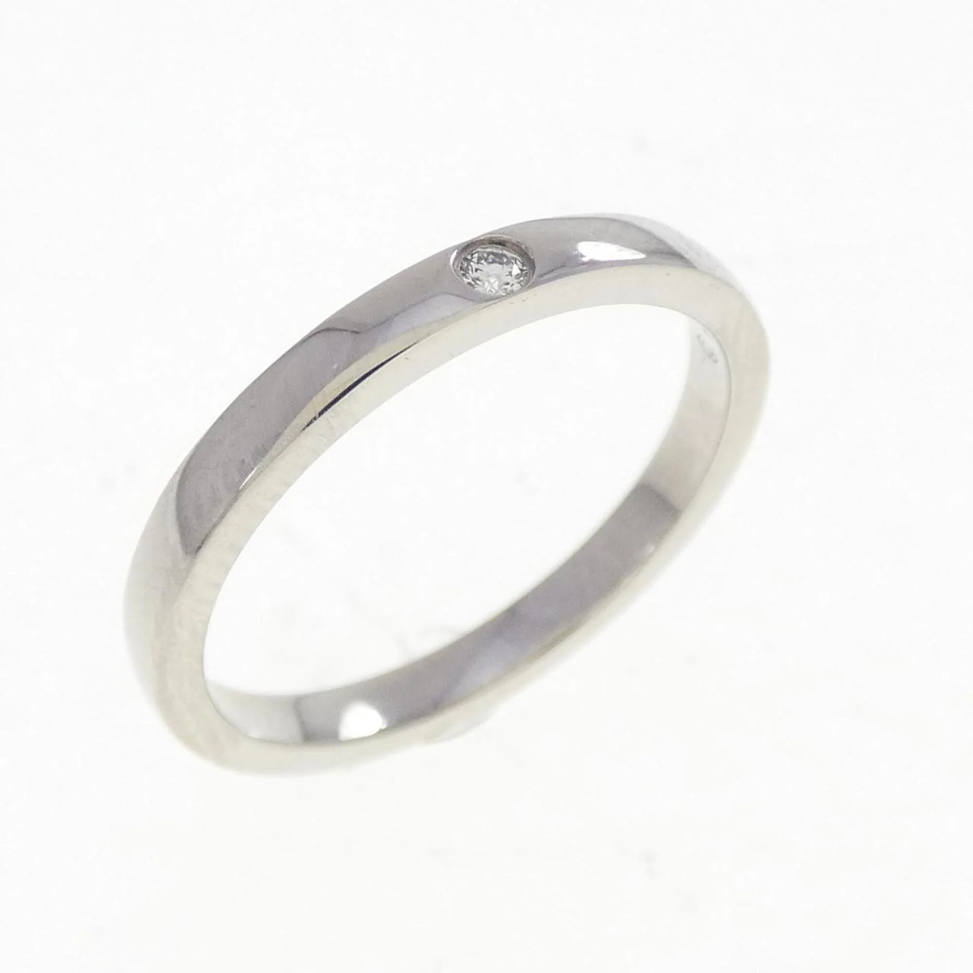 Band Ring Platinum with Diamond