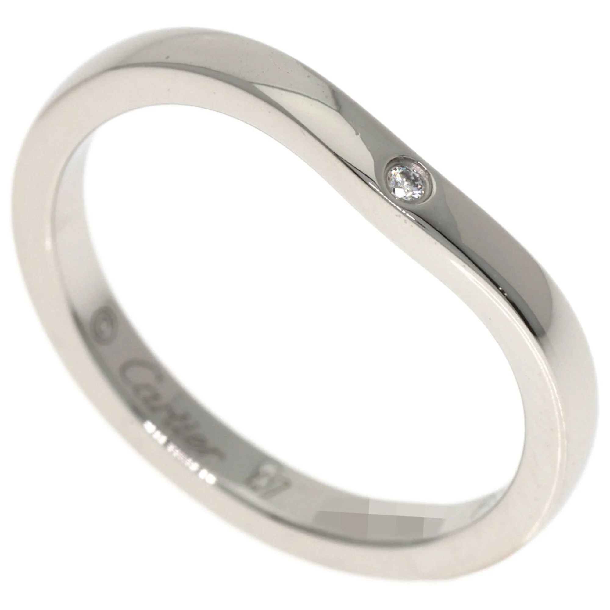 Band Ring Platinum with Diamond