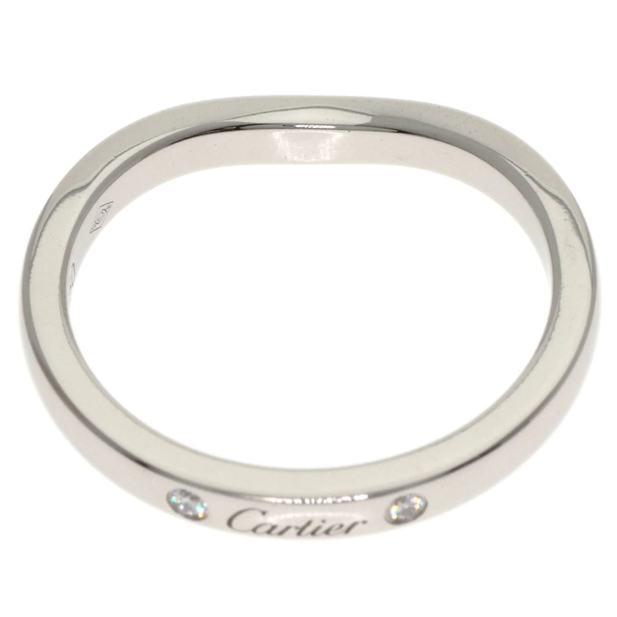 Band Ring Platinum with Diamond - Image 4