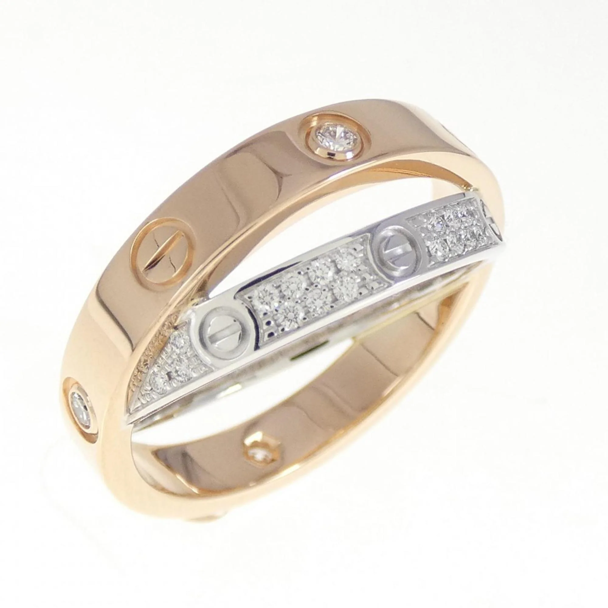 Be Love Ring 18K Rose Gold and 18K White Gold with Diamond