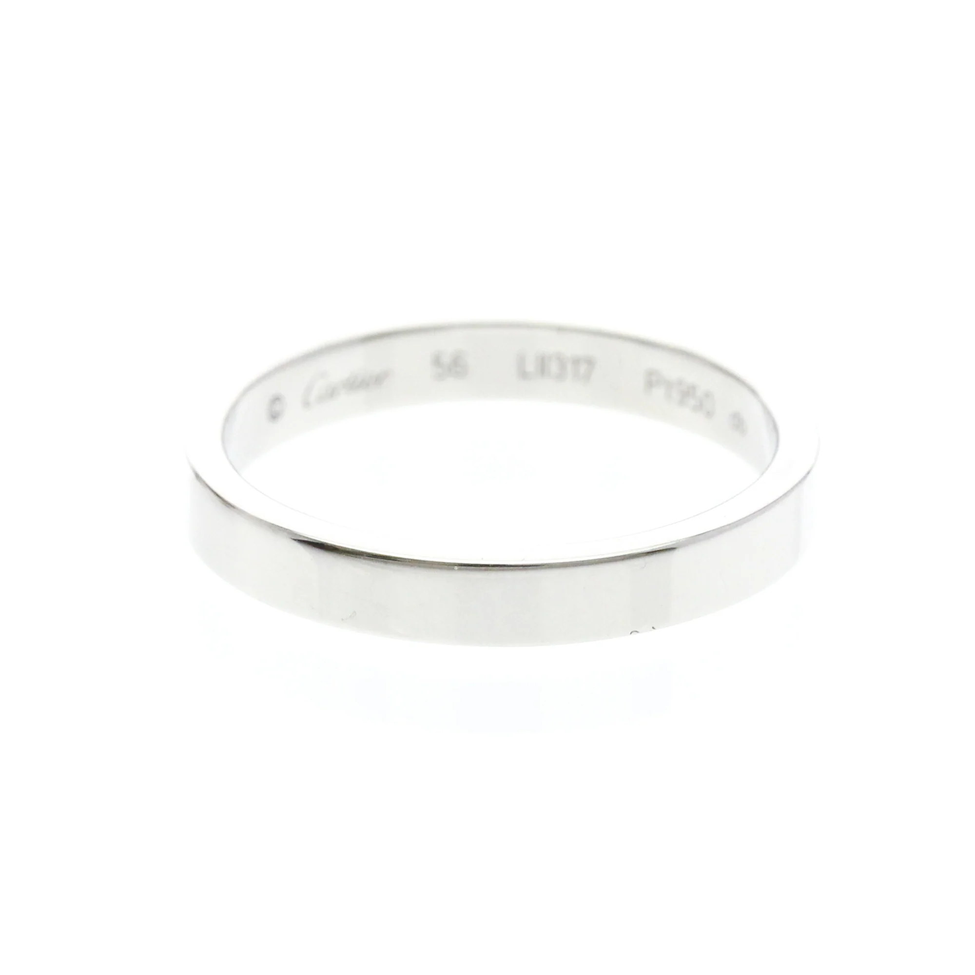C de Cartier Ring Sterling Silver and Platinum - Image 3