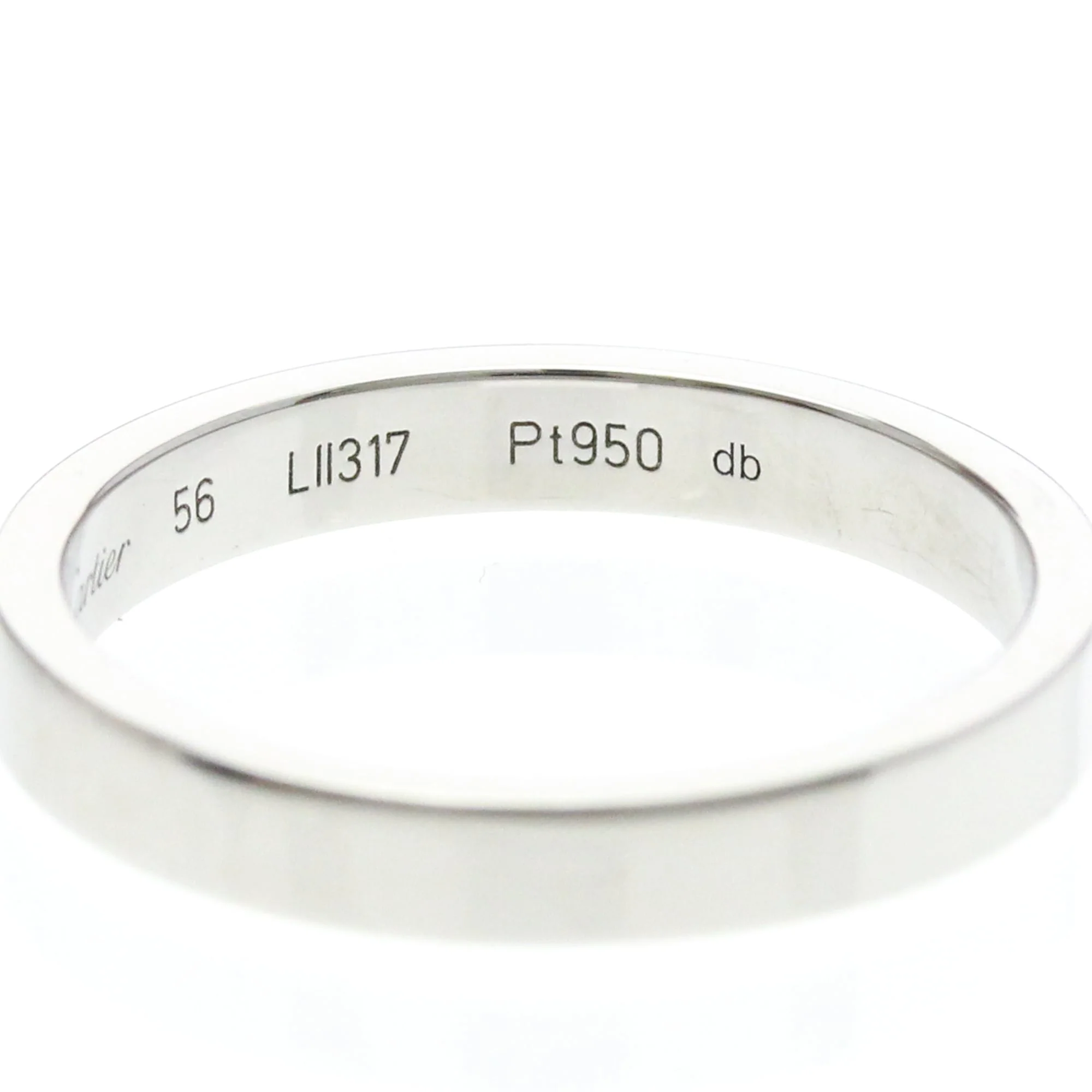 C de Cartier Ring Sterling Silver and Platinum - Image 6