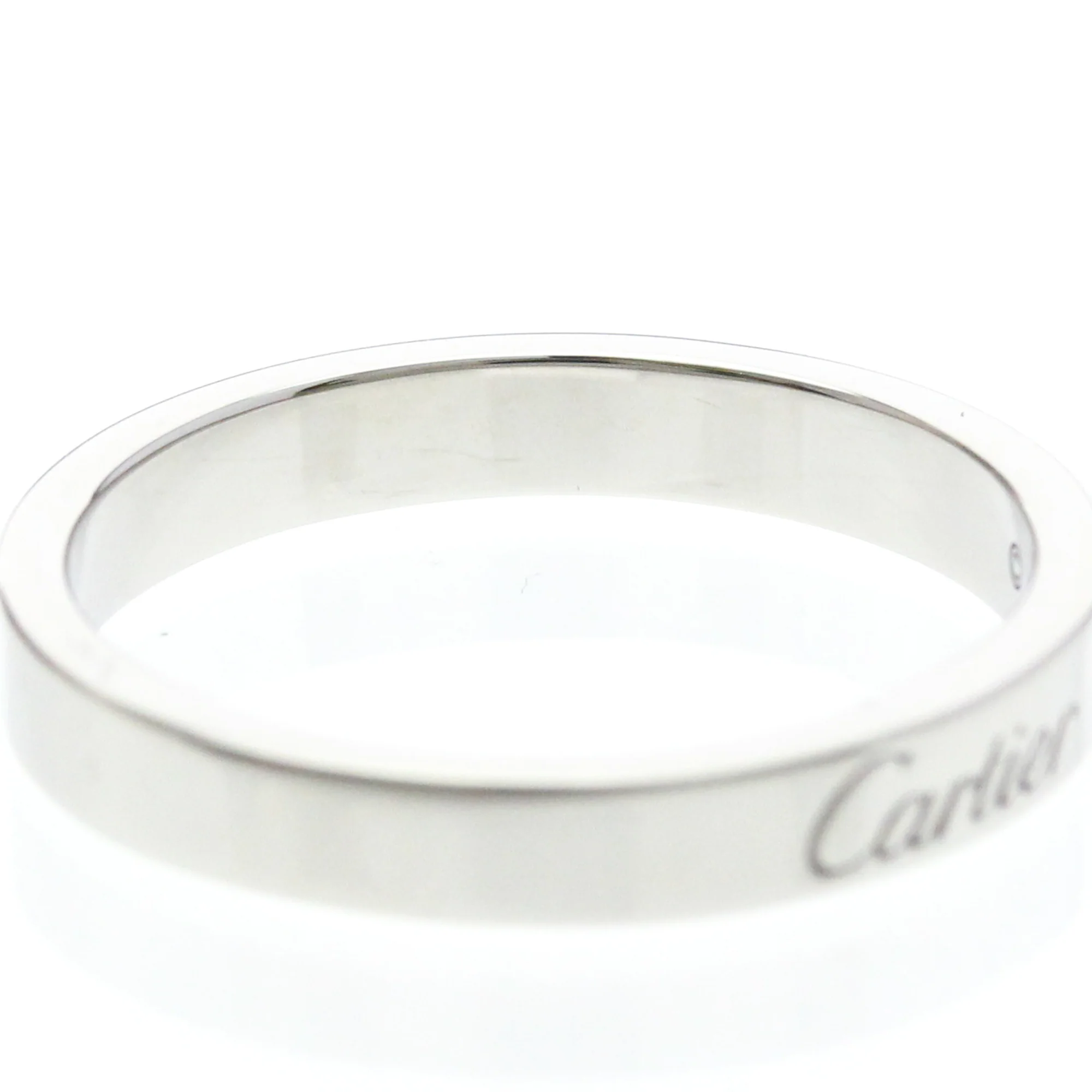 C de Cartier Ring Sterling Silver and Platinum - Image 8